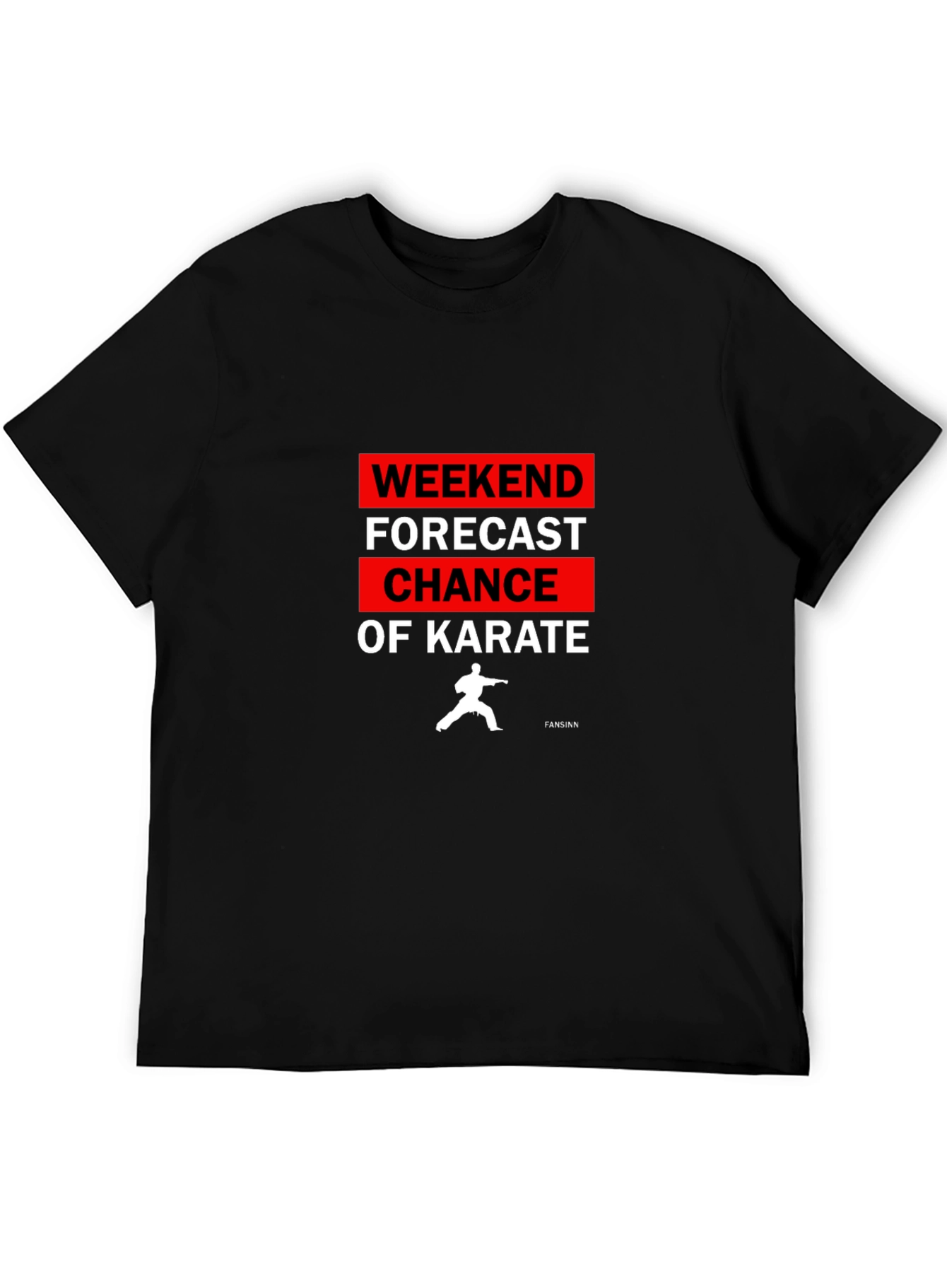 Weekend Karate Forecast Graphic T-Shirt