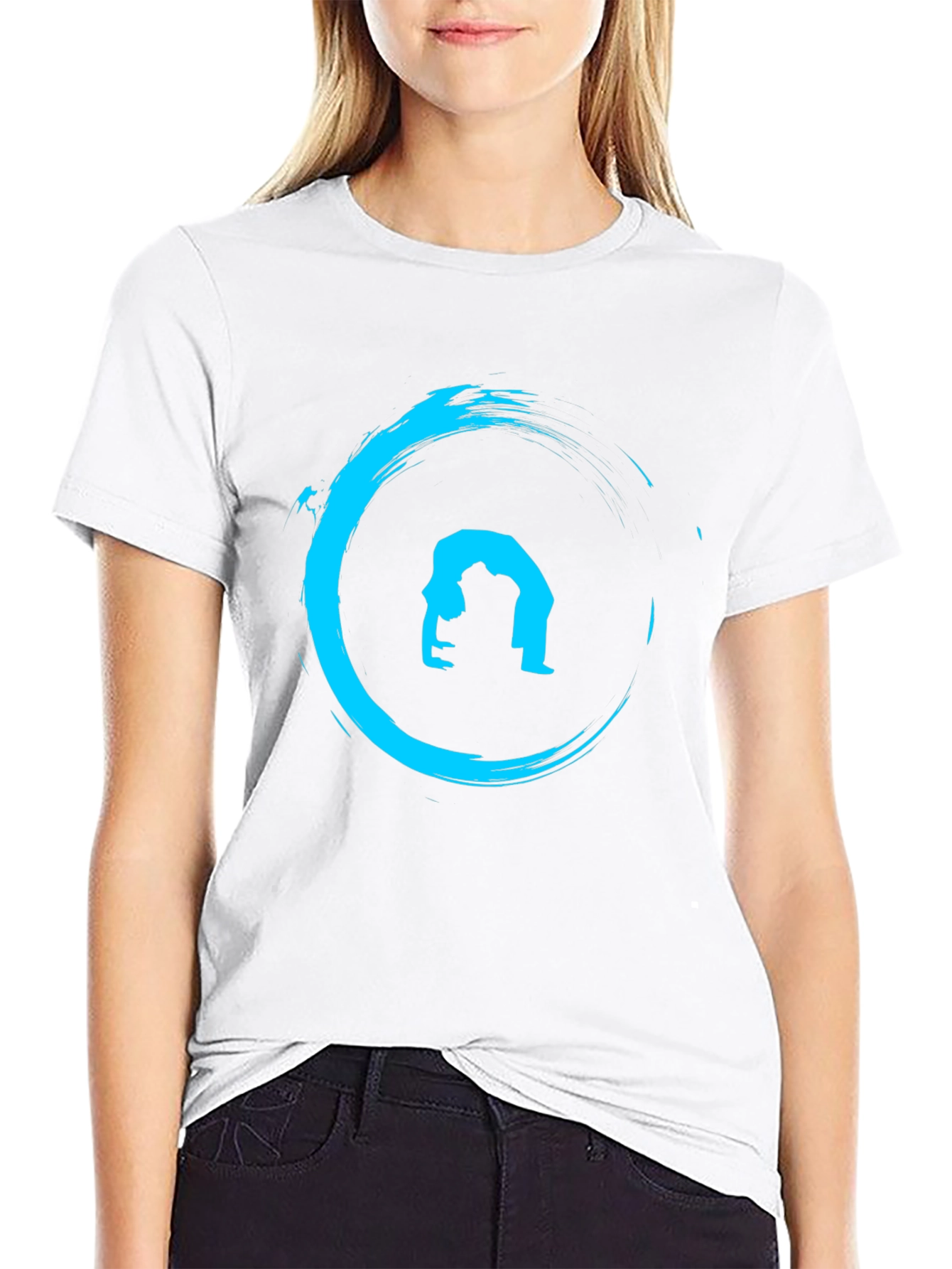 Yoga Zen Circle Black T-Shirt - Meditation Graphic Tee