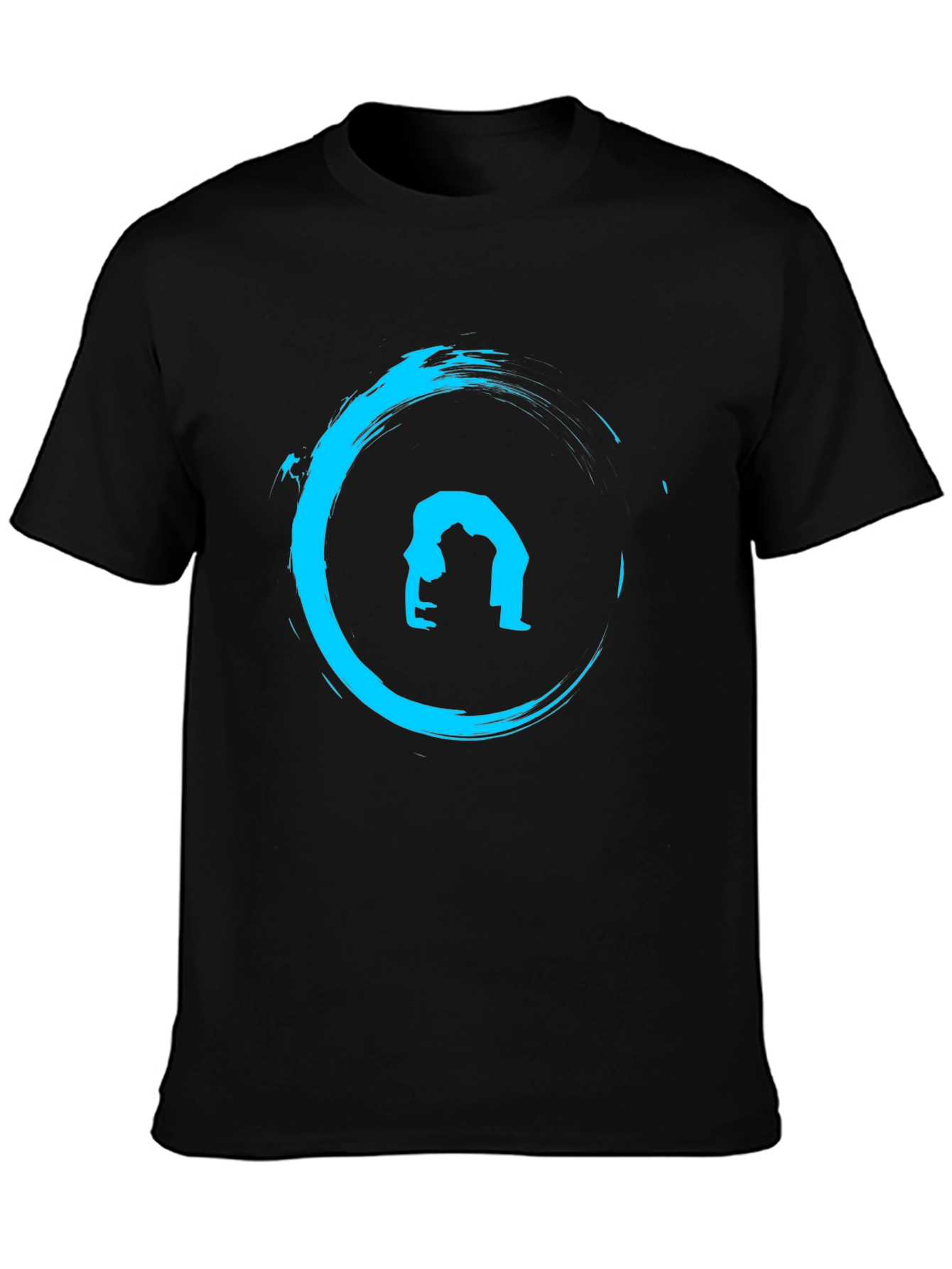 Yoga Zen Circle Black T-Shirt - Meditation Graphic Tee