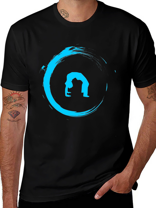 Yoga Zen Circle Black T-Shirt - Meditation Graphic Tee