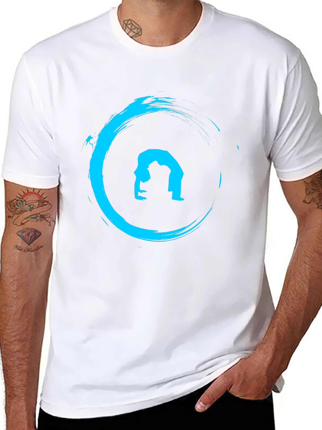 Yoga Zen Circle Black T-Shirt - Meditation Graphic Tee