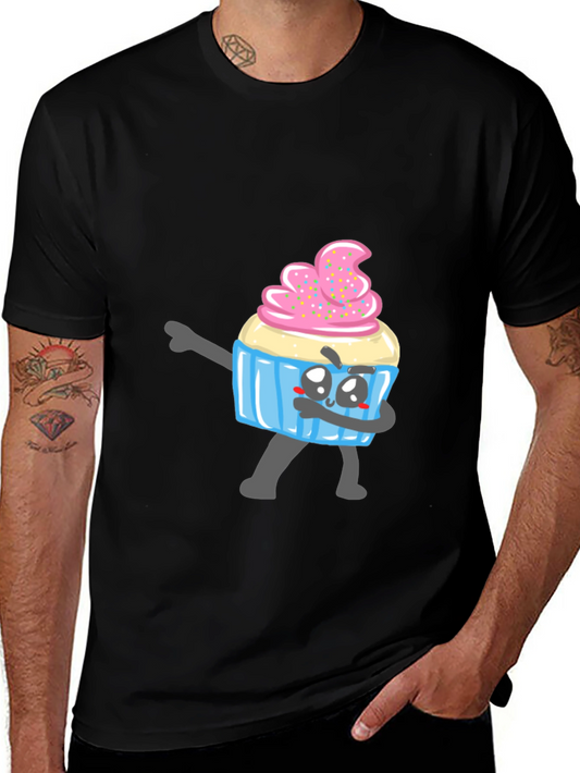 Cupcake Dabbing T-Shirt - Novelty Graphic Tee