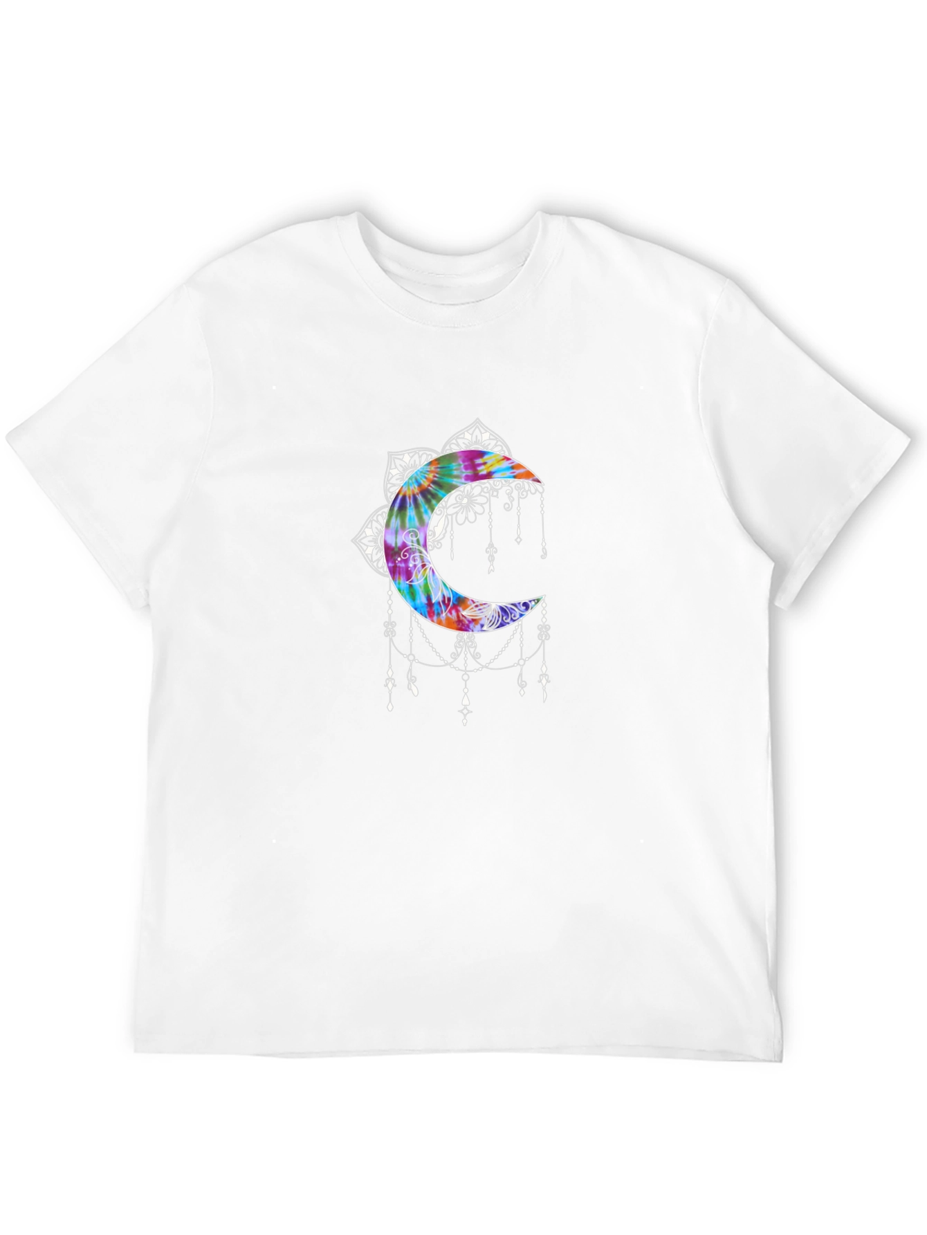 Tie-Dye Moon Mandala Graphic Tee