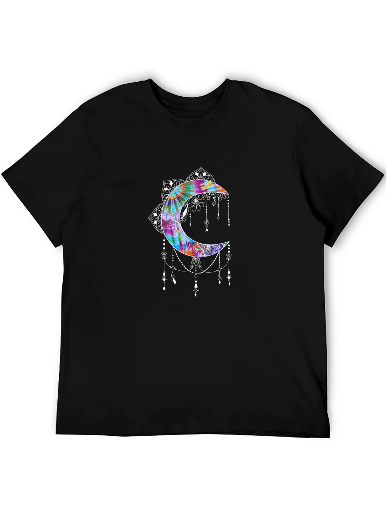 Tie-Dye Moon Mandala Graphic Tee