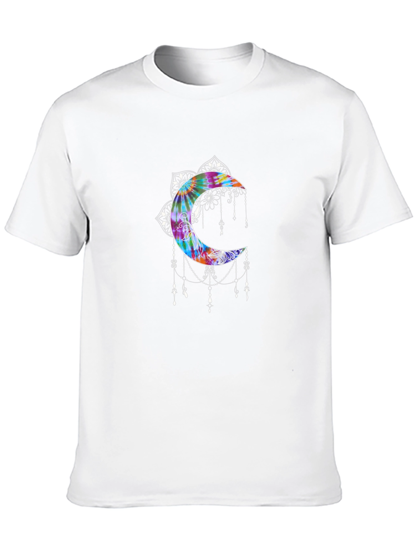 Tie-Dye Moon Mandala Graphic Tee