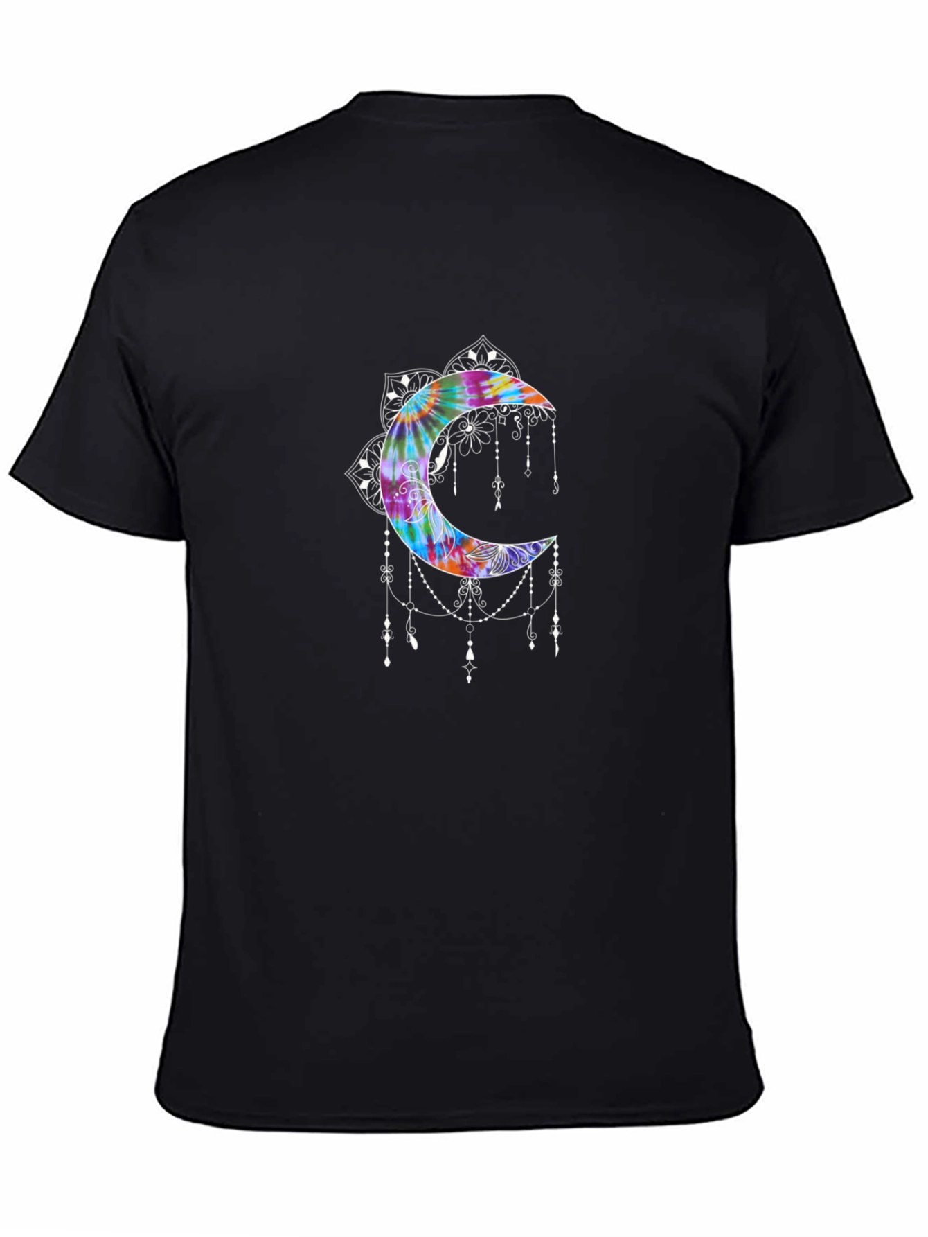 Tie-Dye Moon Mandala Graphic Tee