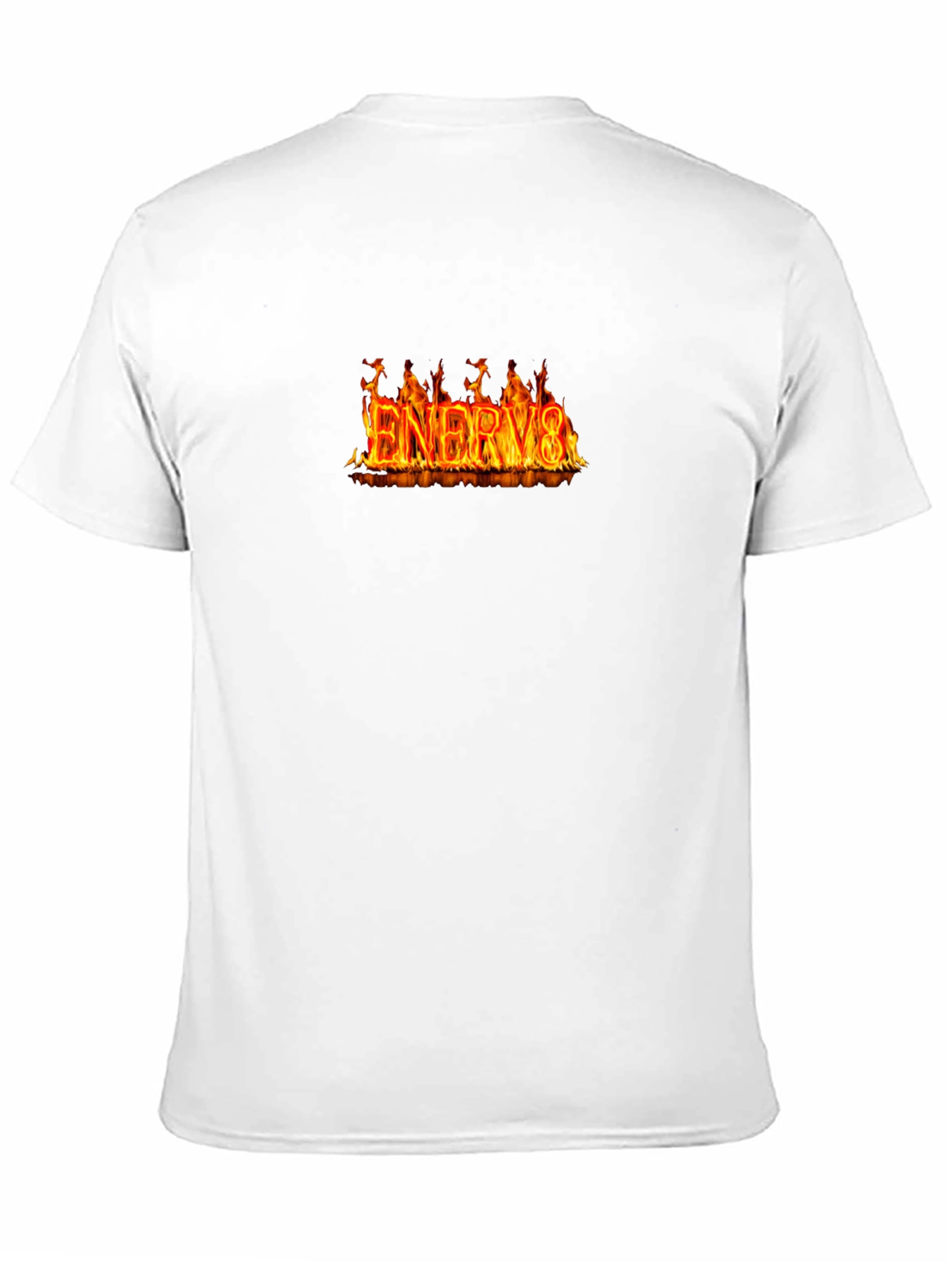Flaming ENERGY8 Graphic Tee - Black Cotton T-Shirt