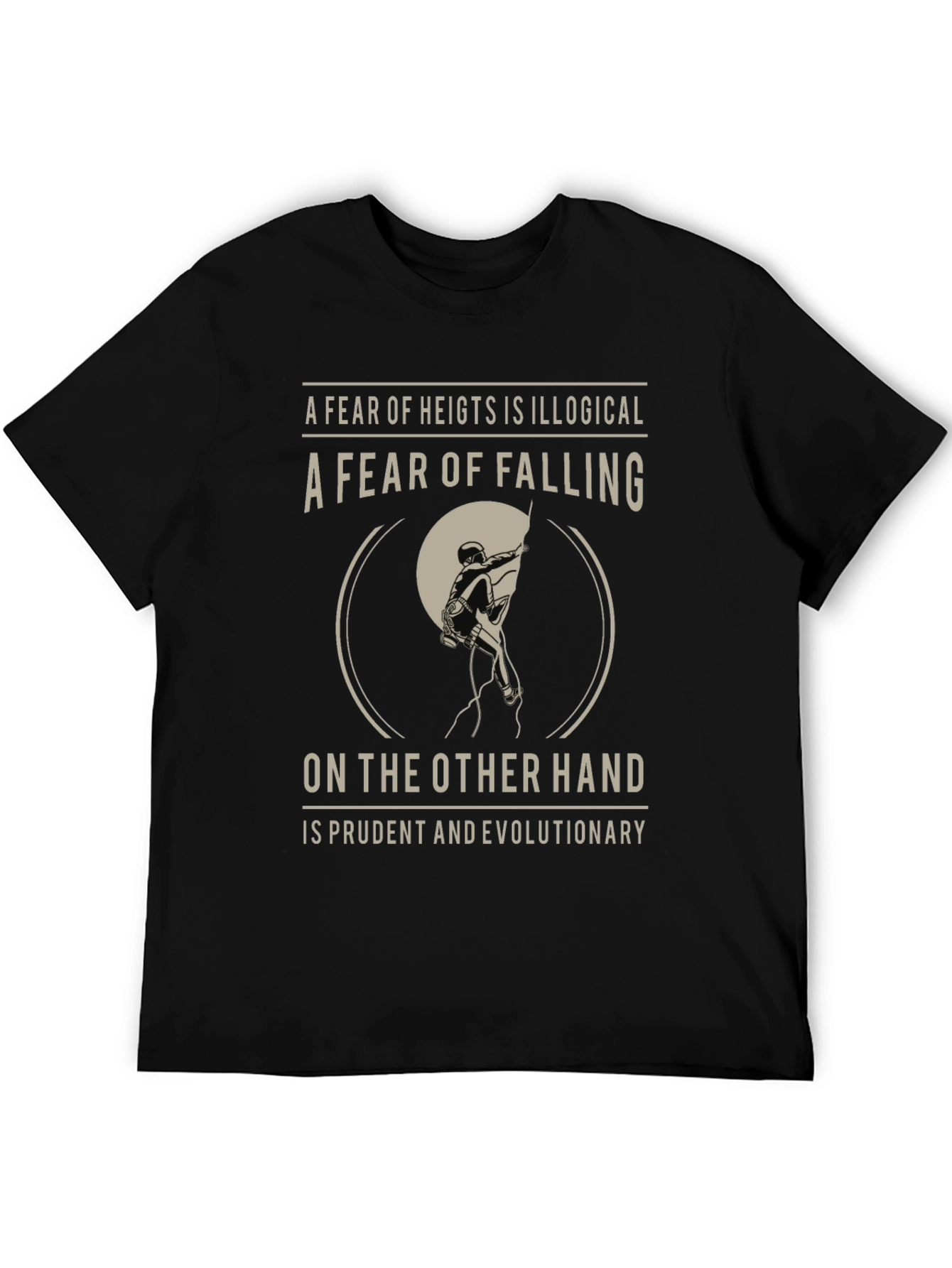 Climbing T-Shirt: Fear of Falling Design