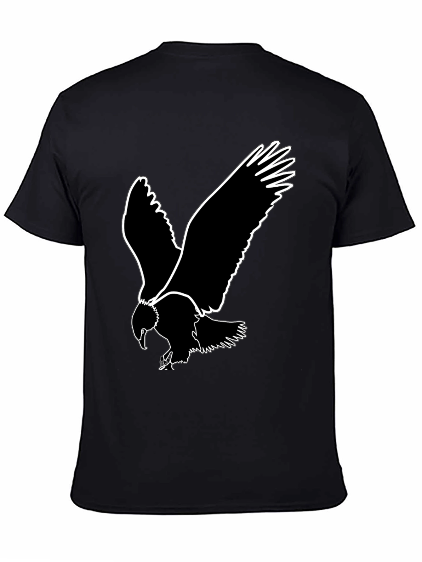 Bold Eagle Graphic Tee - Black