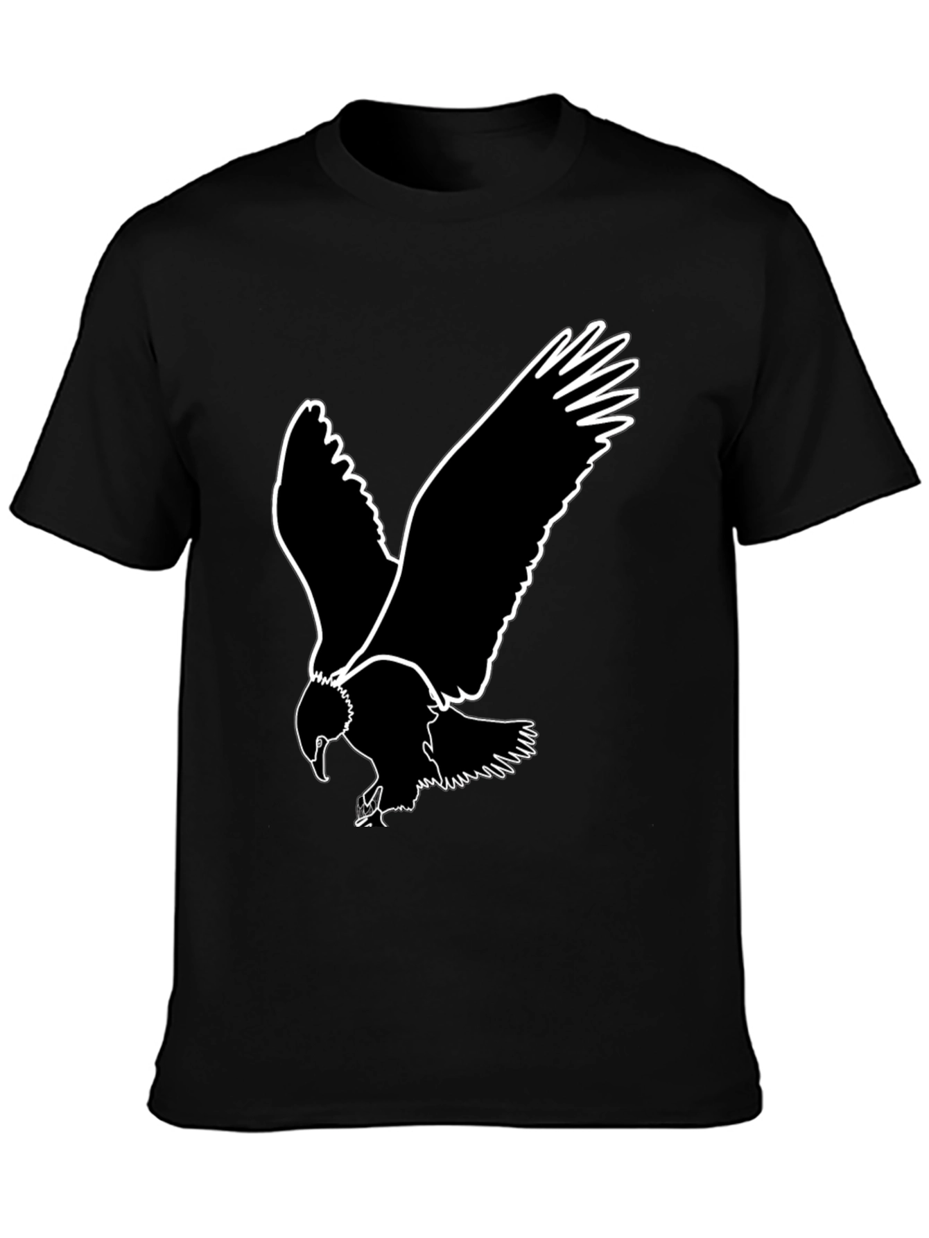 Bold Eagle Graphic Tee - Black