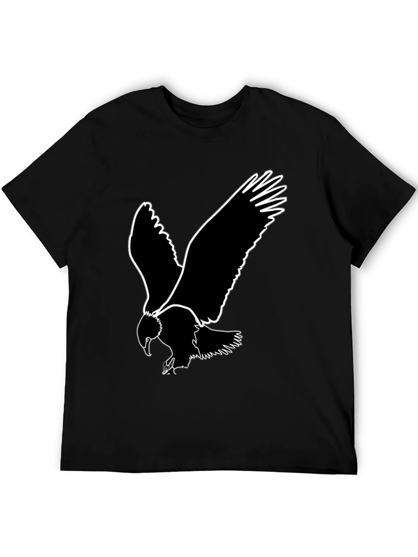 Bold Eagle Graphic Tee - Black