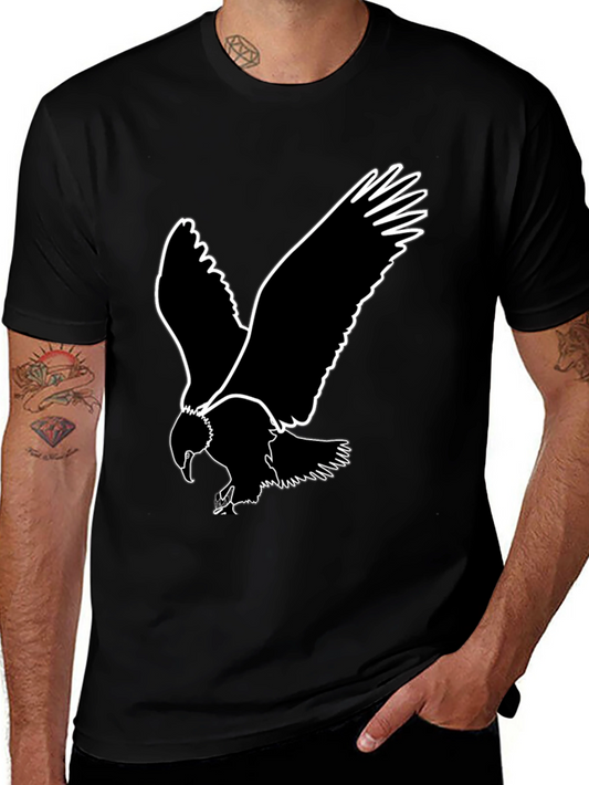 Bold Eagle Graphic Tee - Black