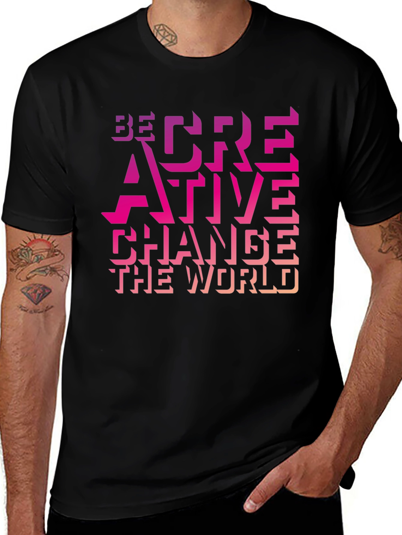 Be Creative Graphic T-Shirt - Change the World