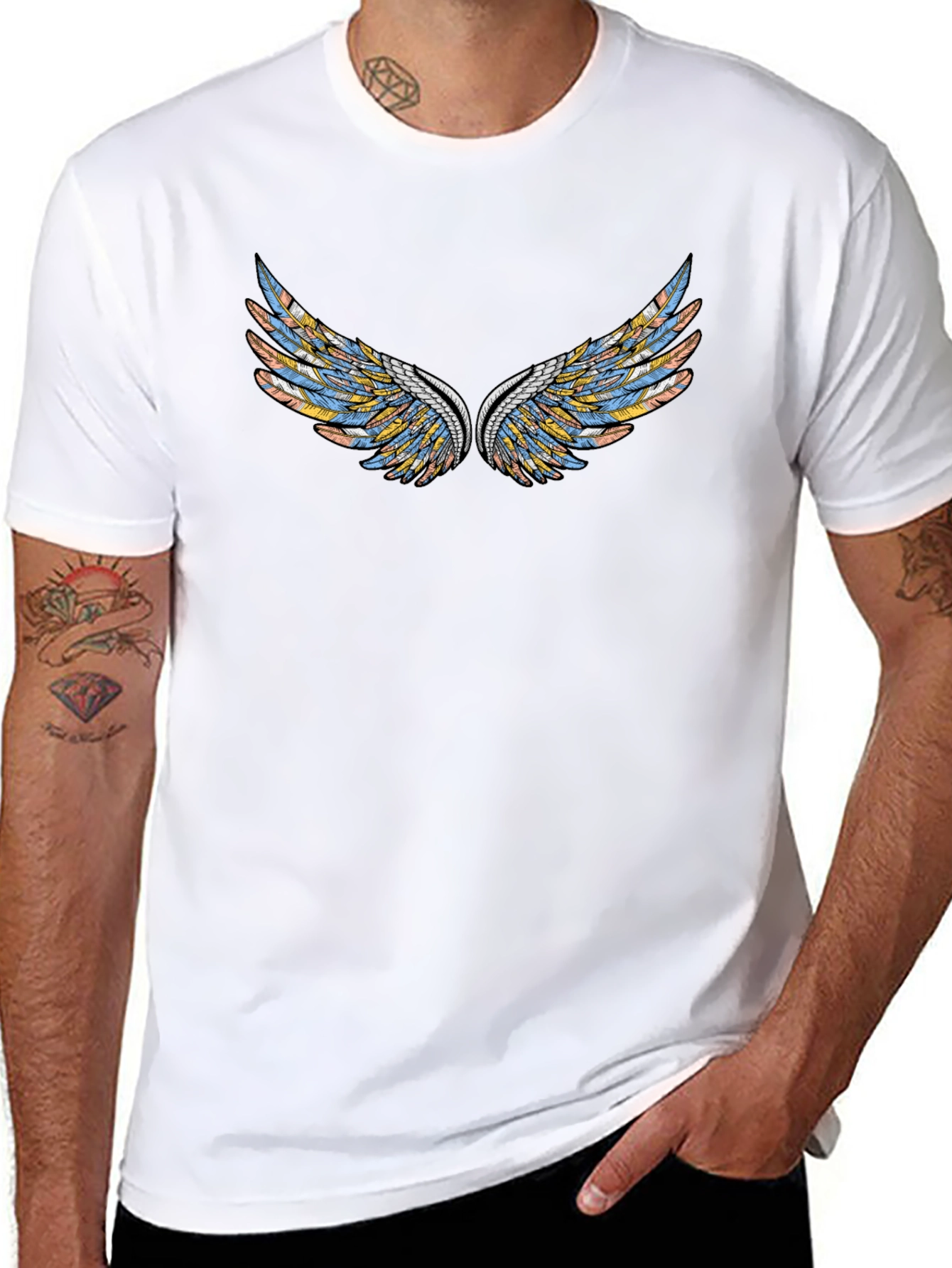 Wings Graphic Black T-Shirt