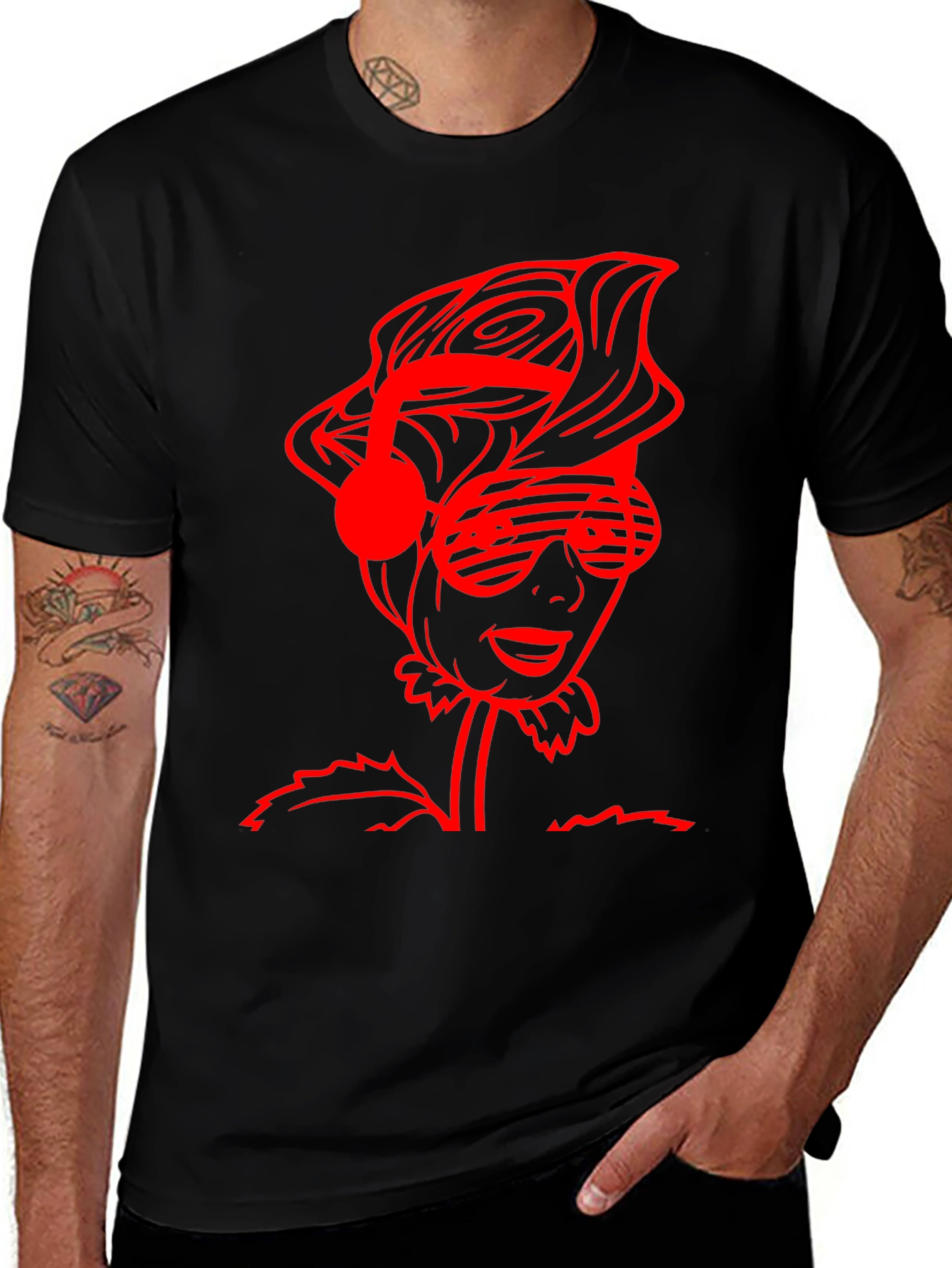 Groovy Flower Power Tee - Music Lover Edition