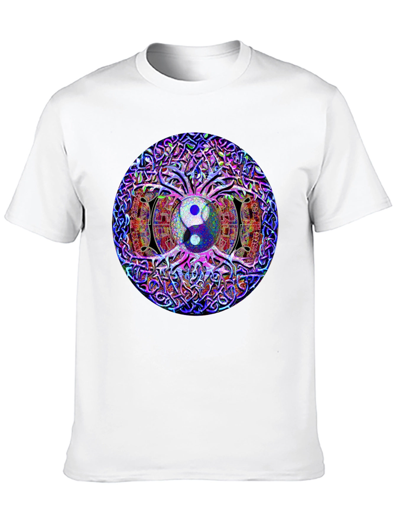 Yin Yang Tree of Life Graphic T-Shirt