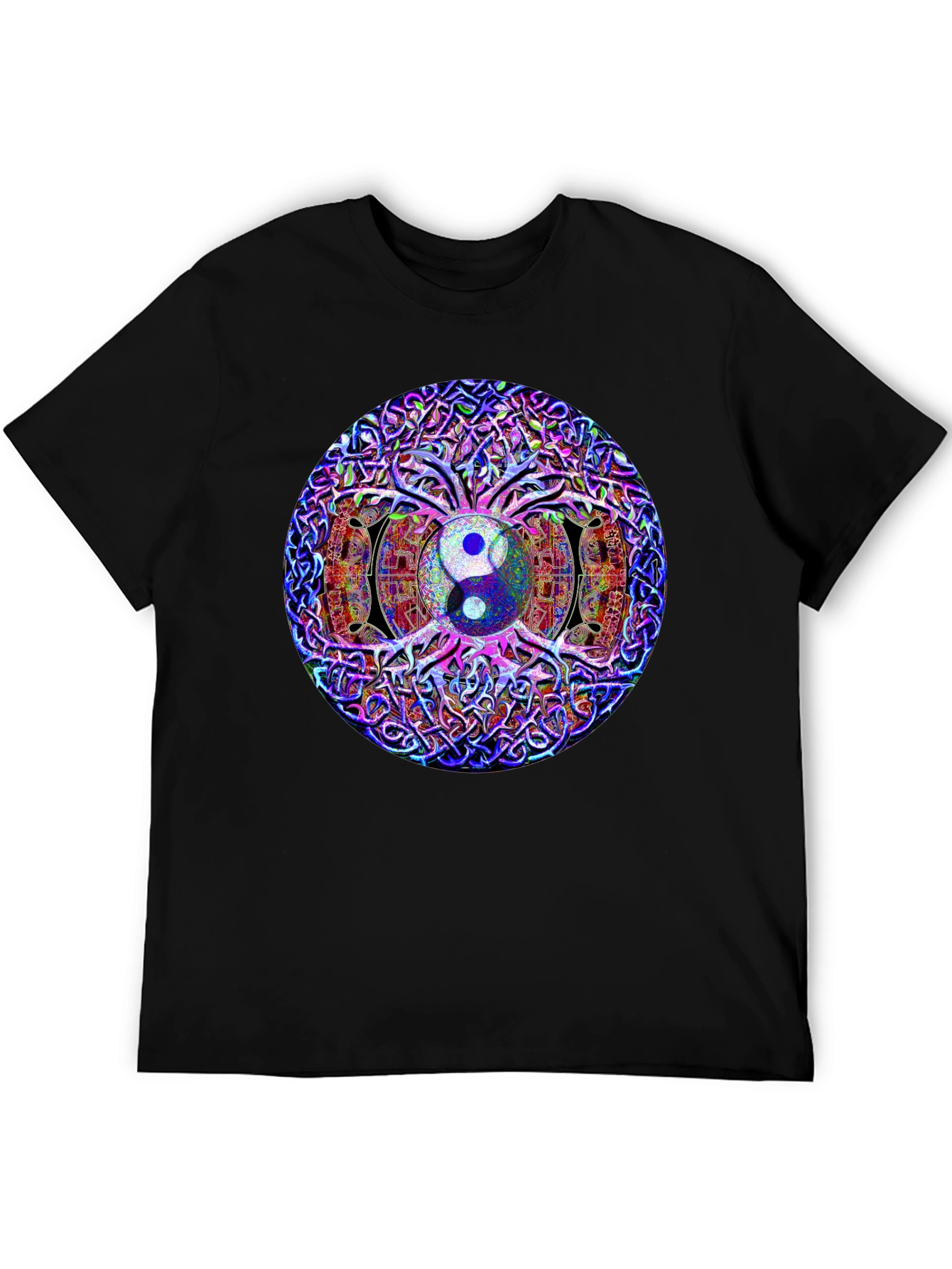 Yin Yang Tree of Life Graphic T-Shirt