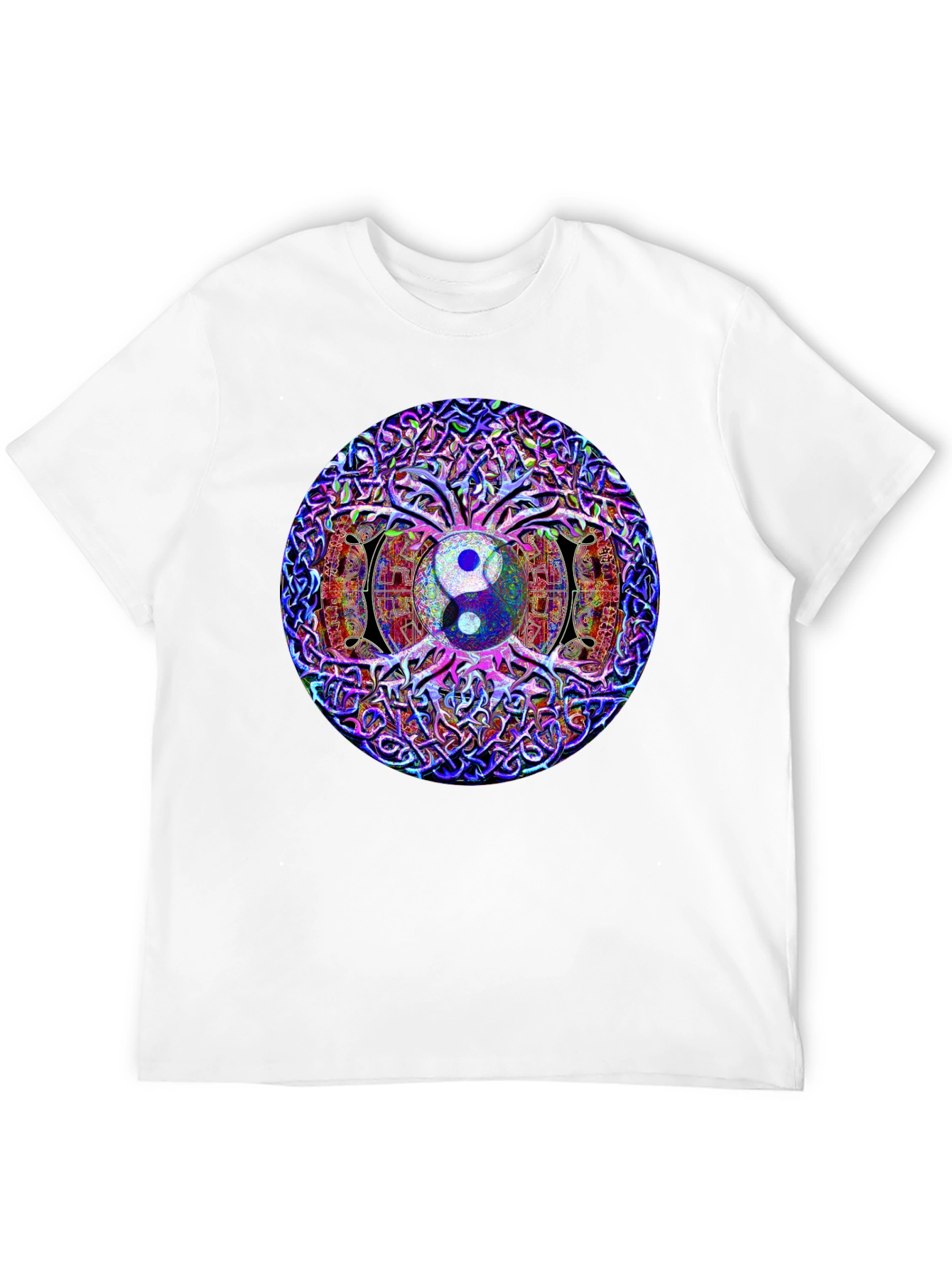 Yin Yang Tree of Life Graphic T-Shirt