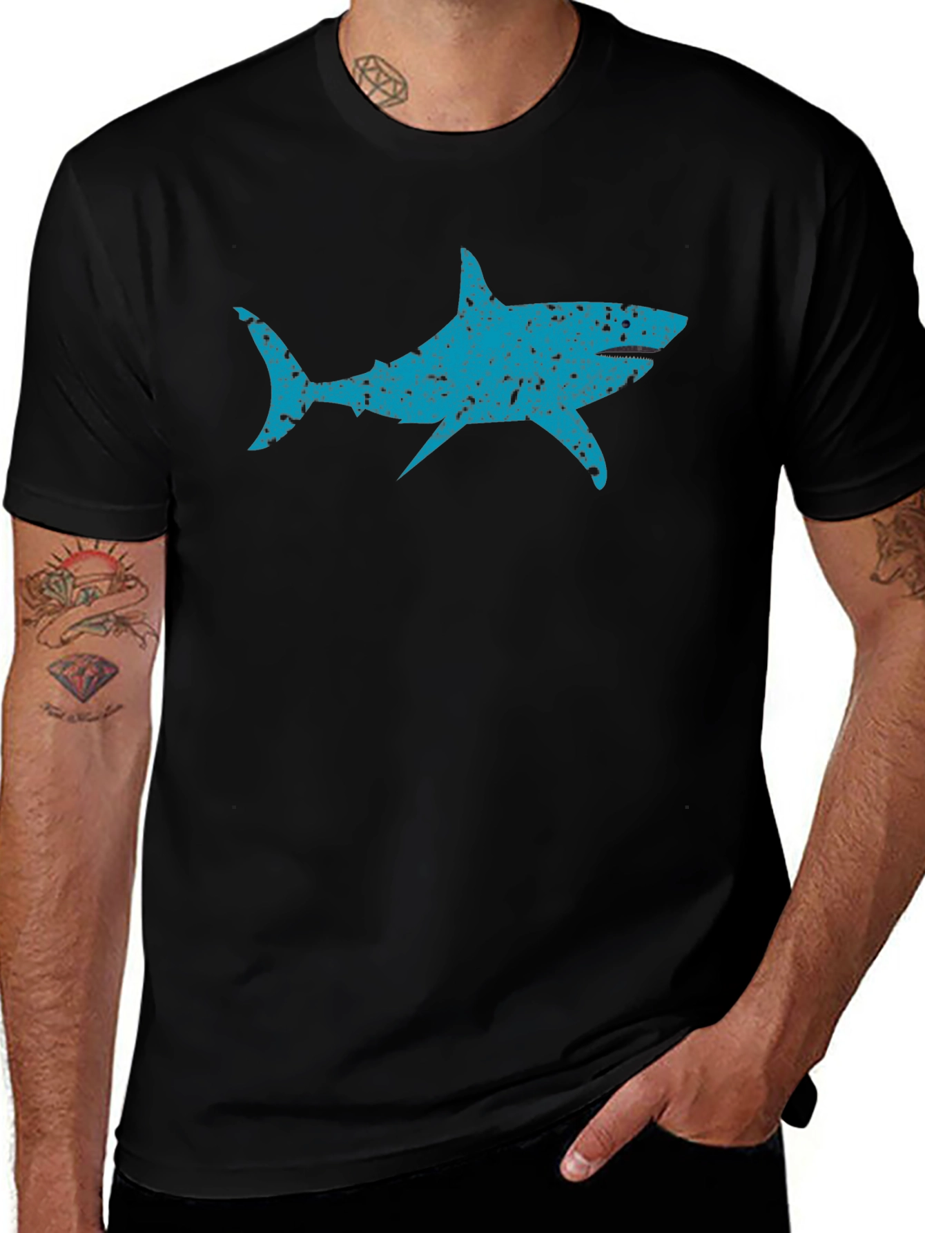 Cool Blue Shark Graphic Tee