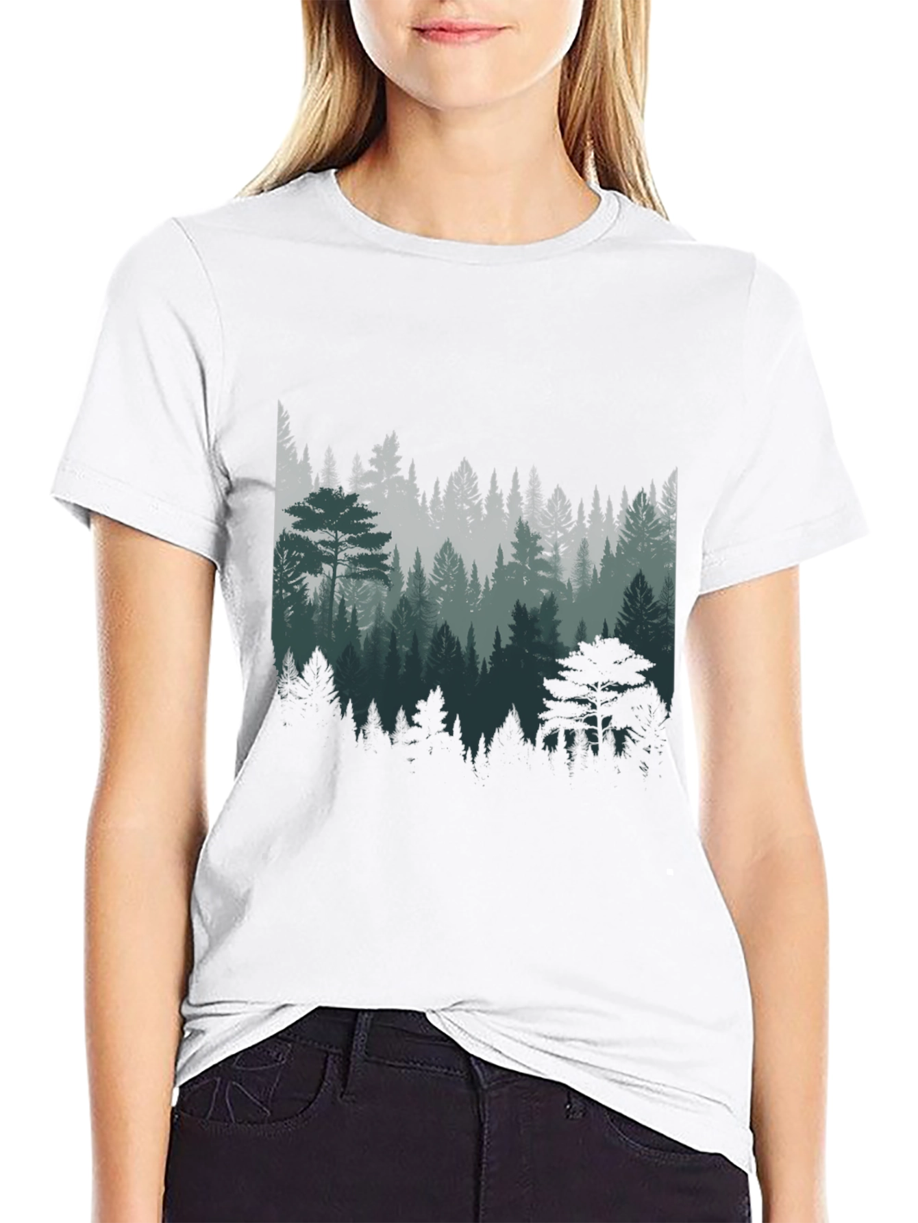 Mens Forest Graphic Tee - Nature Inspired Design