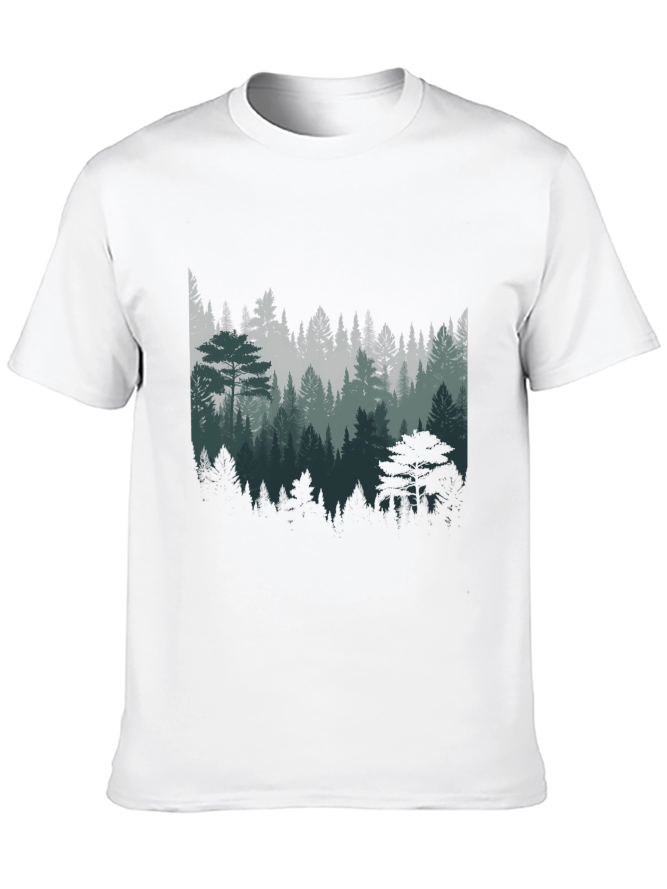 Mens Forest Graphic Tee - Nature Inspired Design