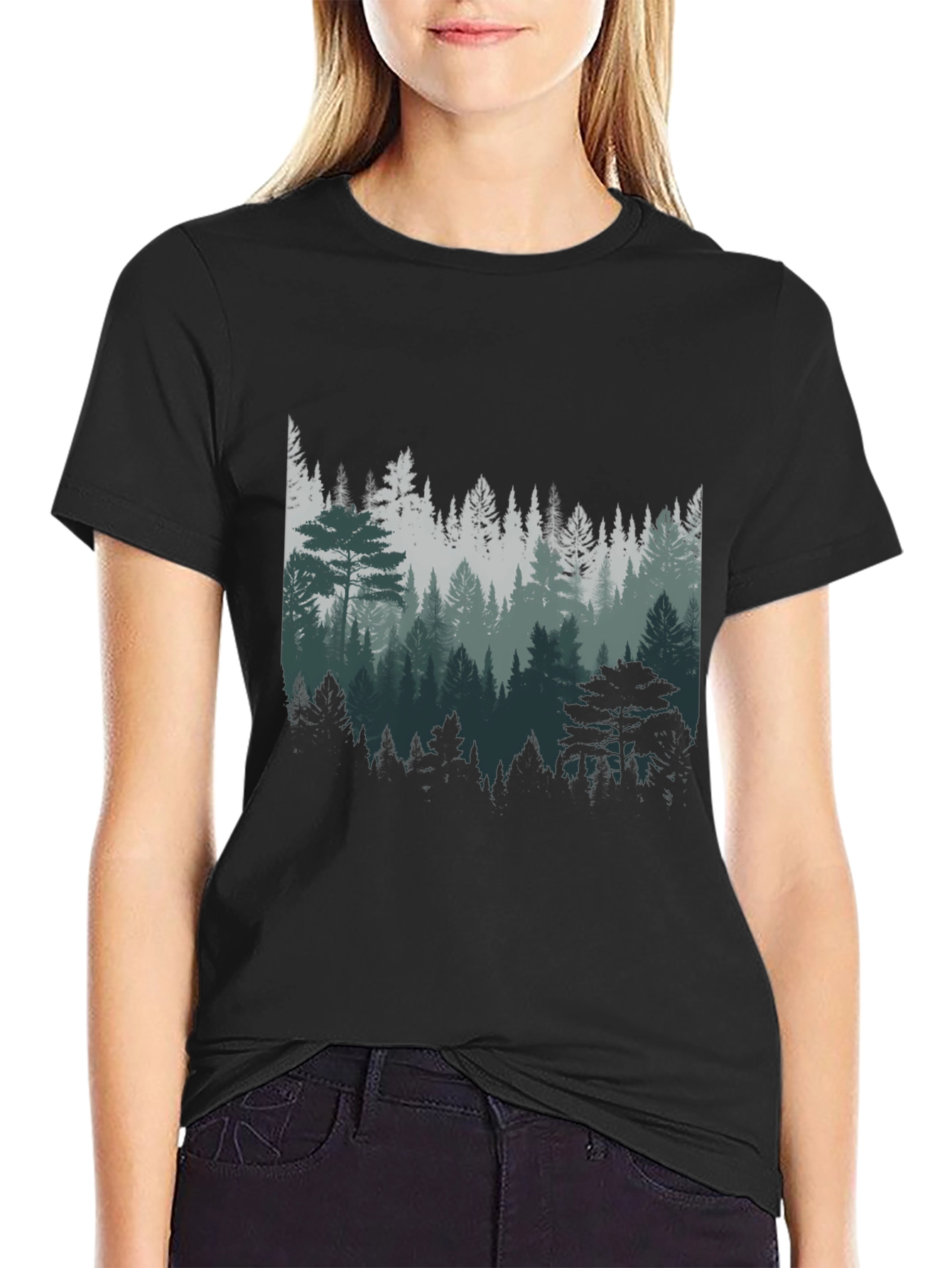 Mens Forest Graphic Tee - Nature Inspired Design