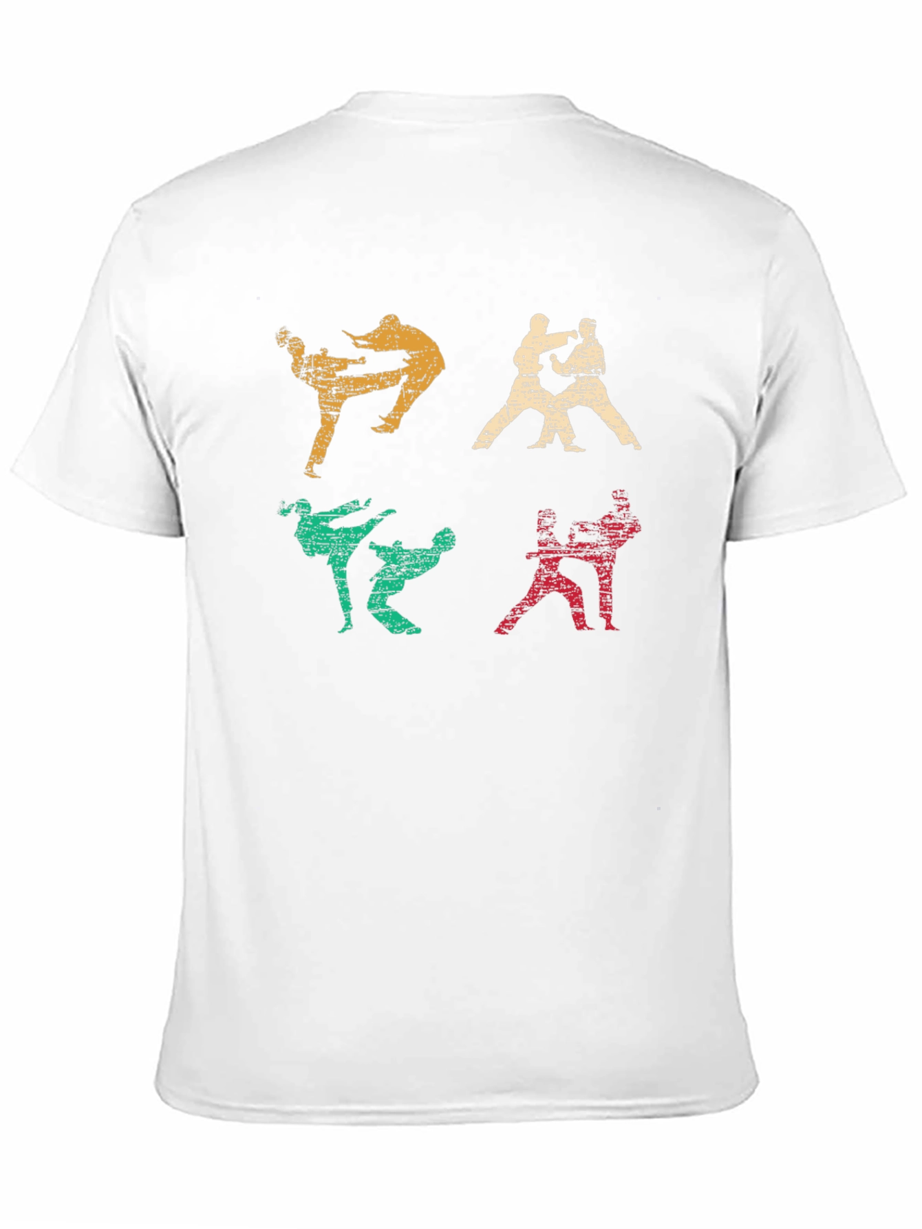 Martial Arts Graphic Print Black T-Shirt