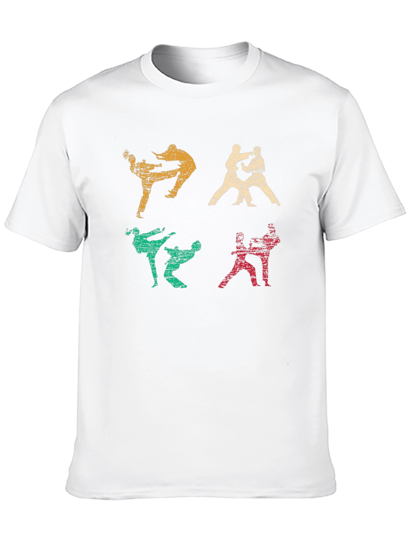 Martial Arts Graphic Print Black T-Shirt