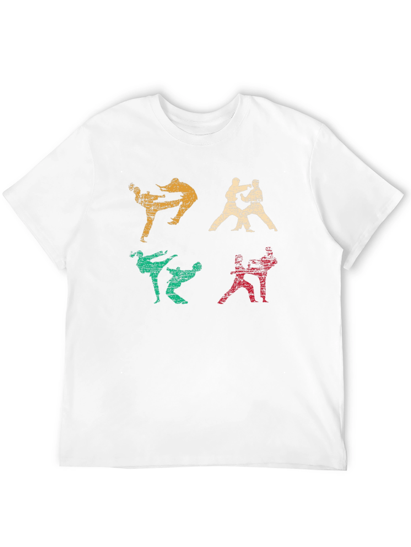 Martial Arts Graphic Print Black T-Shirt
