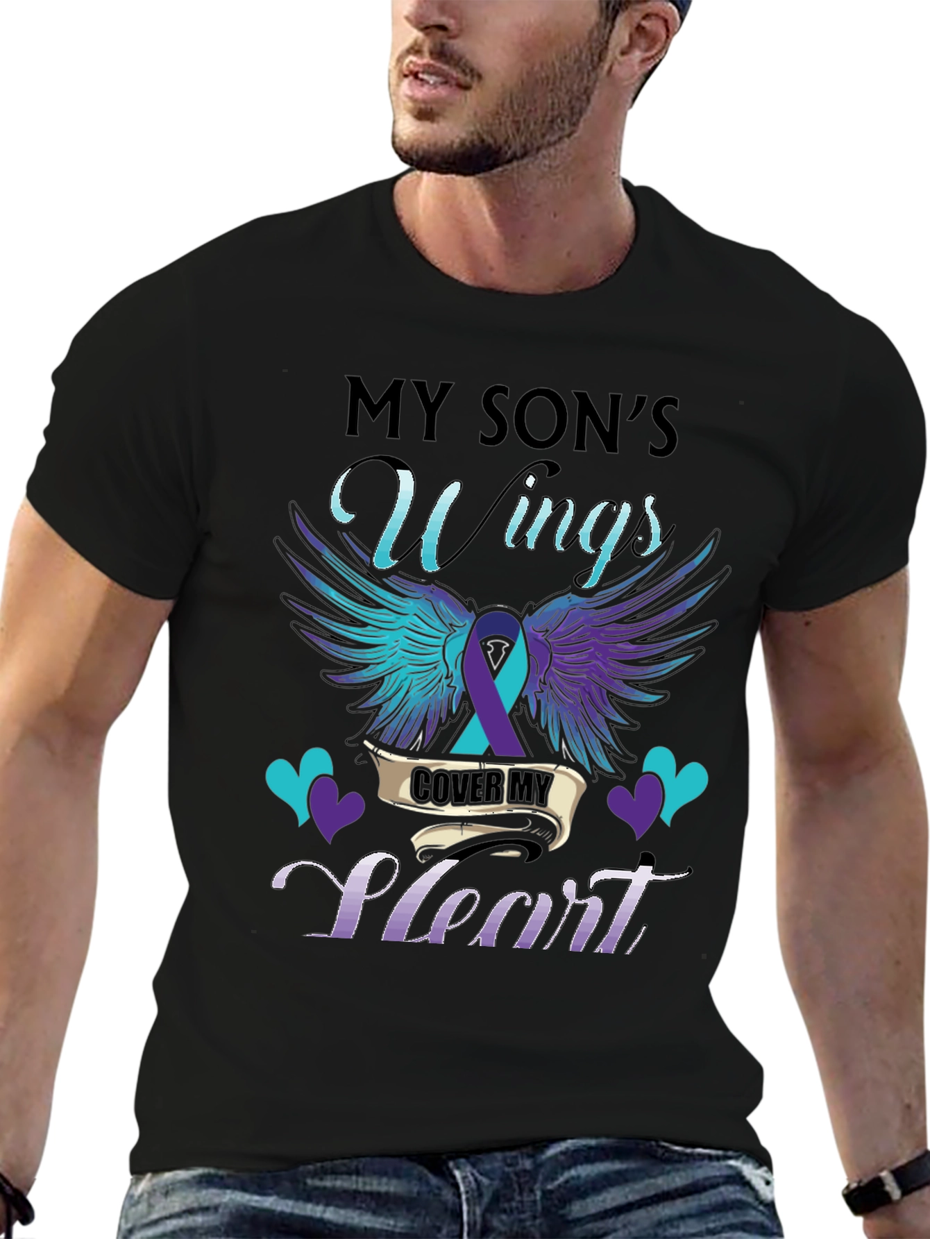 My Sons Wings Heart Graphic T-Shirt