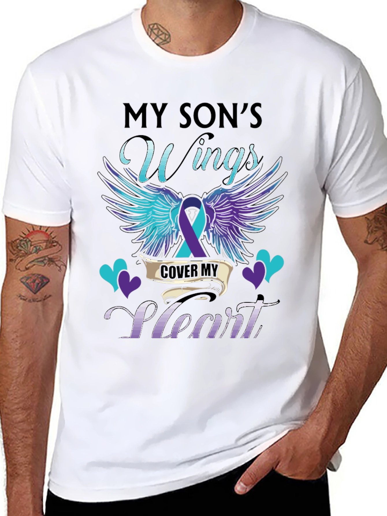 My Sons Wings Heart Graphic T-Shirt