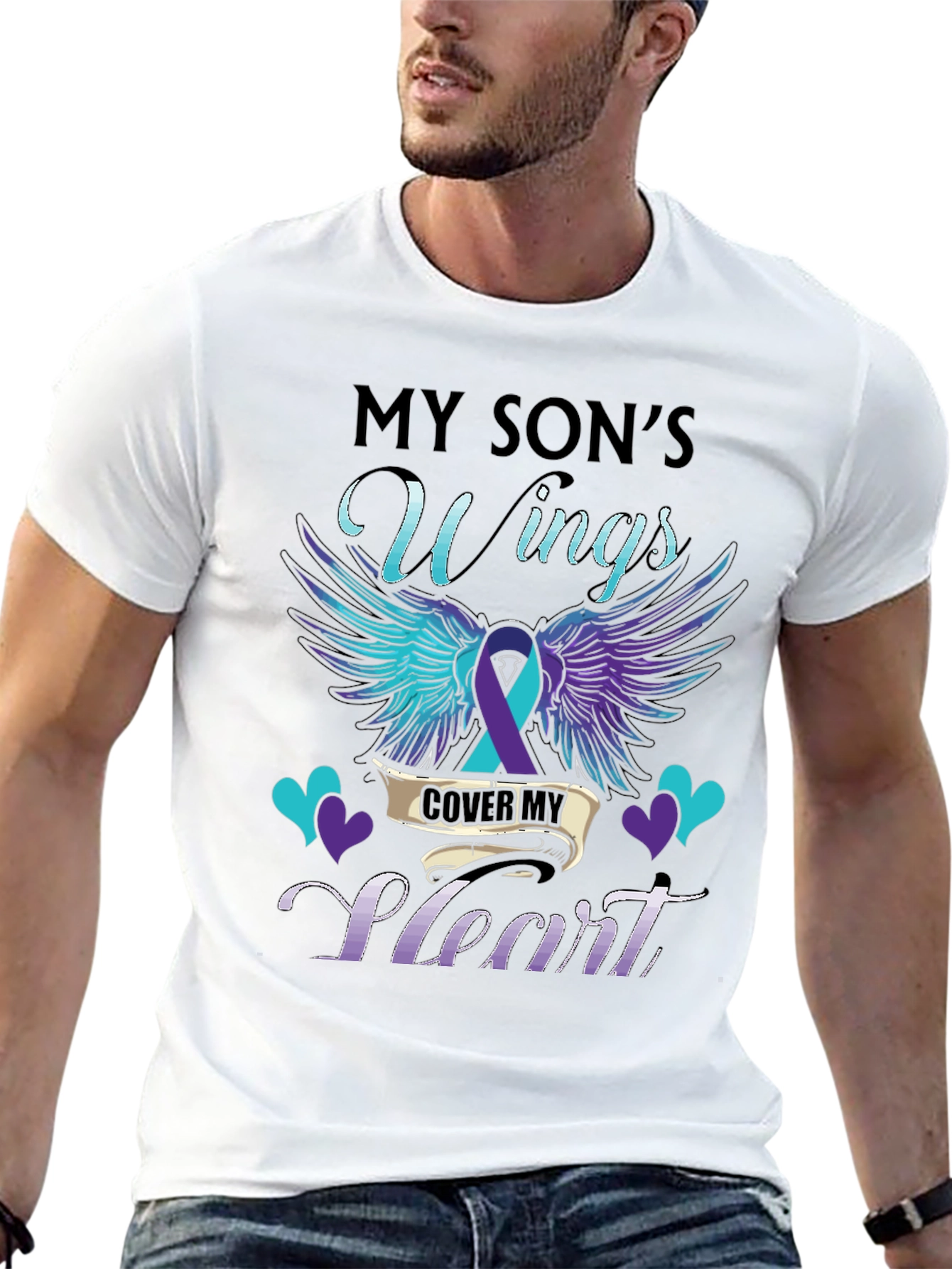 My Sons Wings Heart Graphic T-Shirt