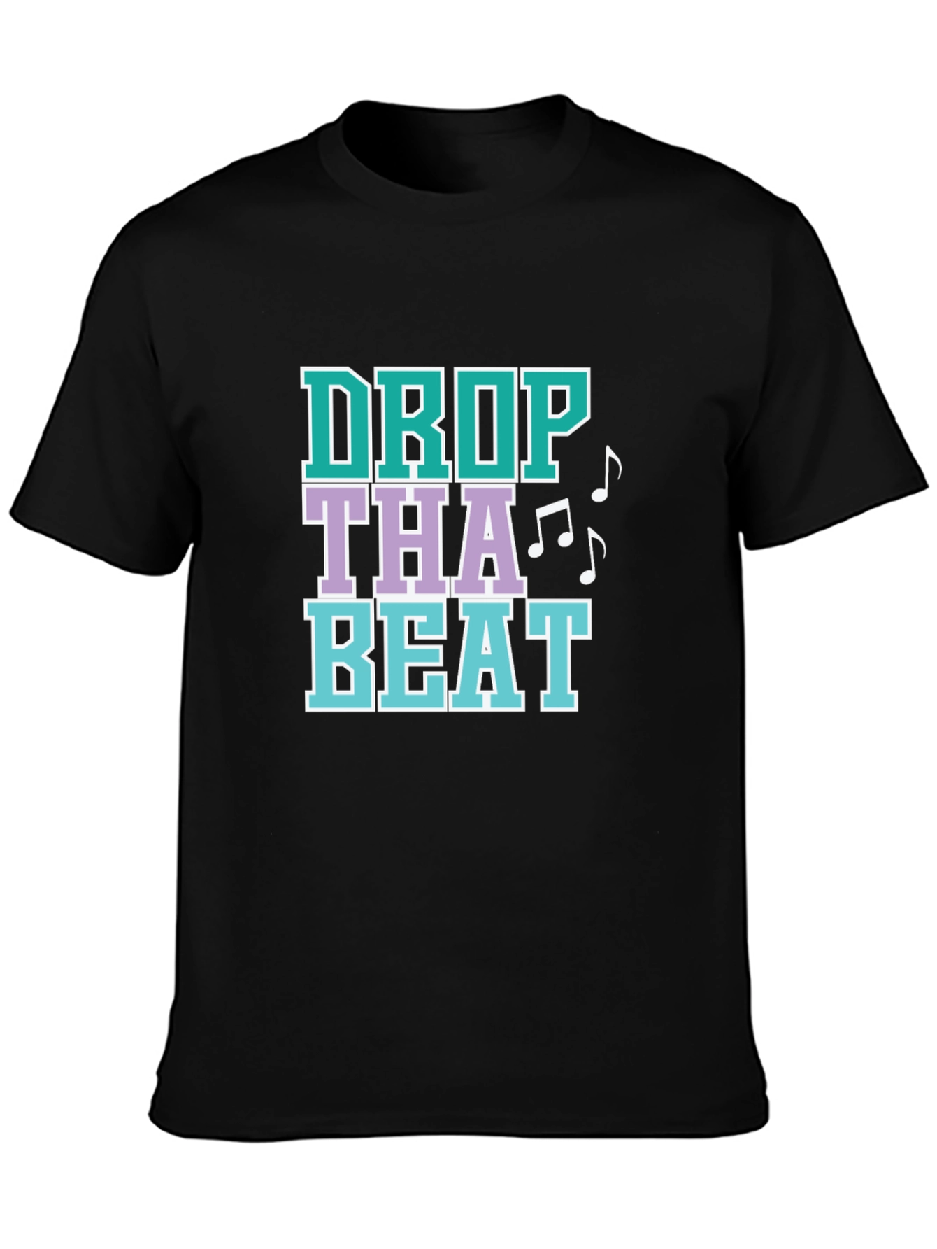 Drop That Beat Graphic Tee - Black Cotton
