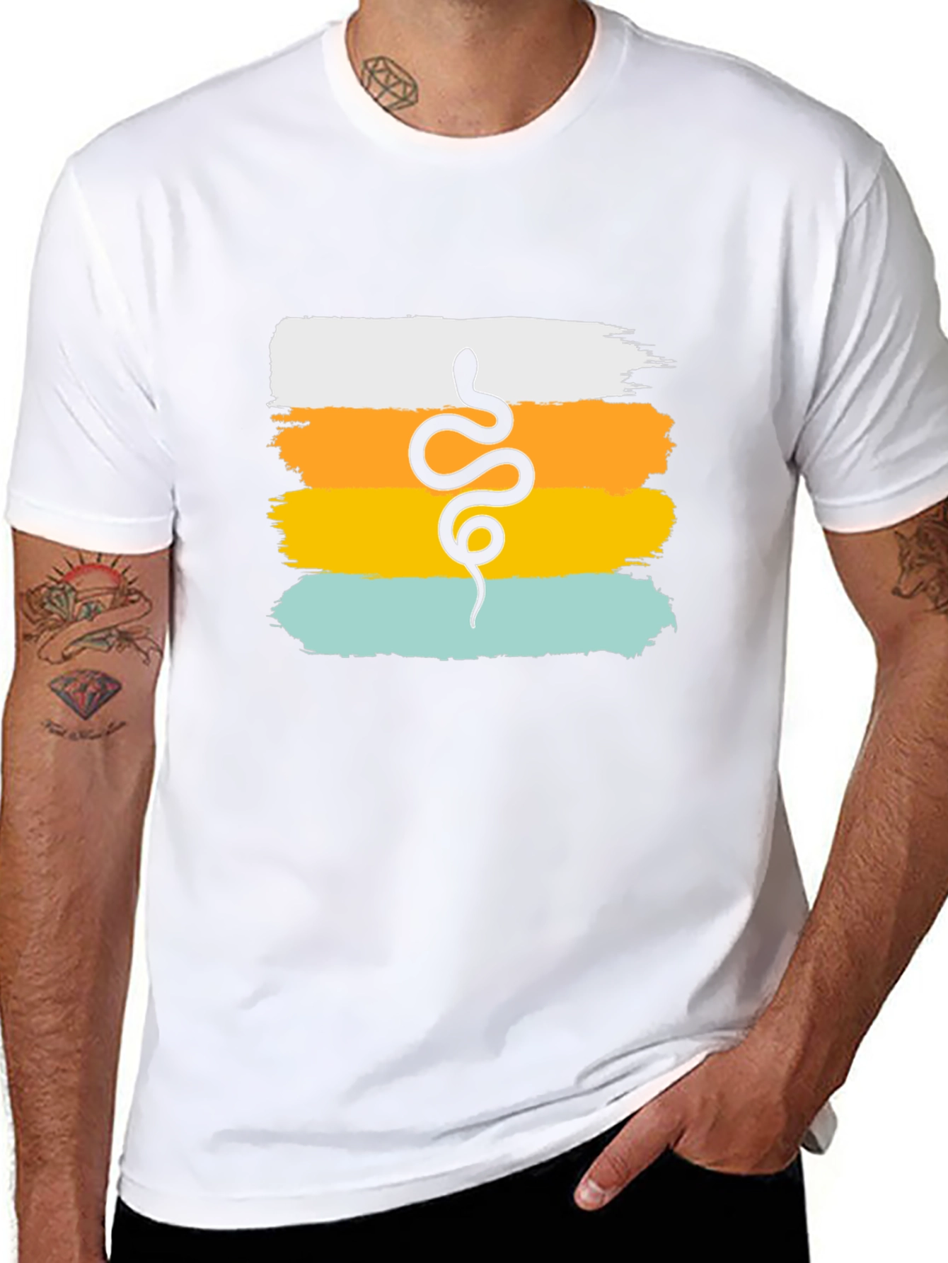 Snake Graphic Tee - Stylish Mens T-Shirt