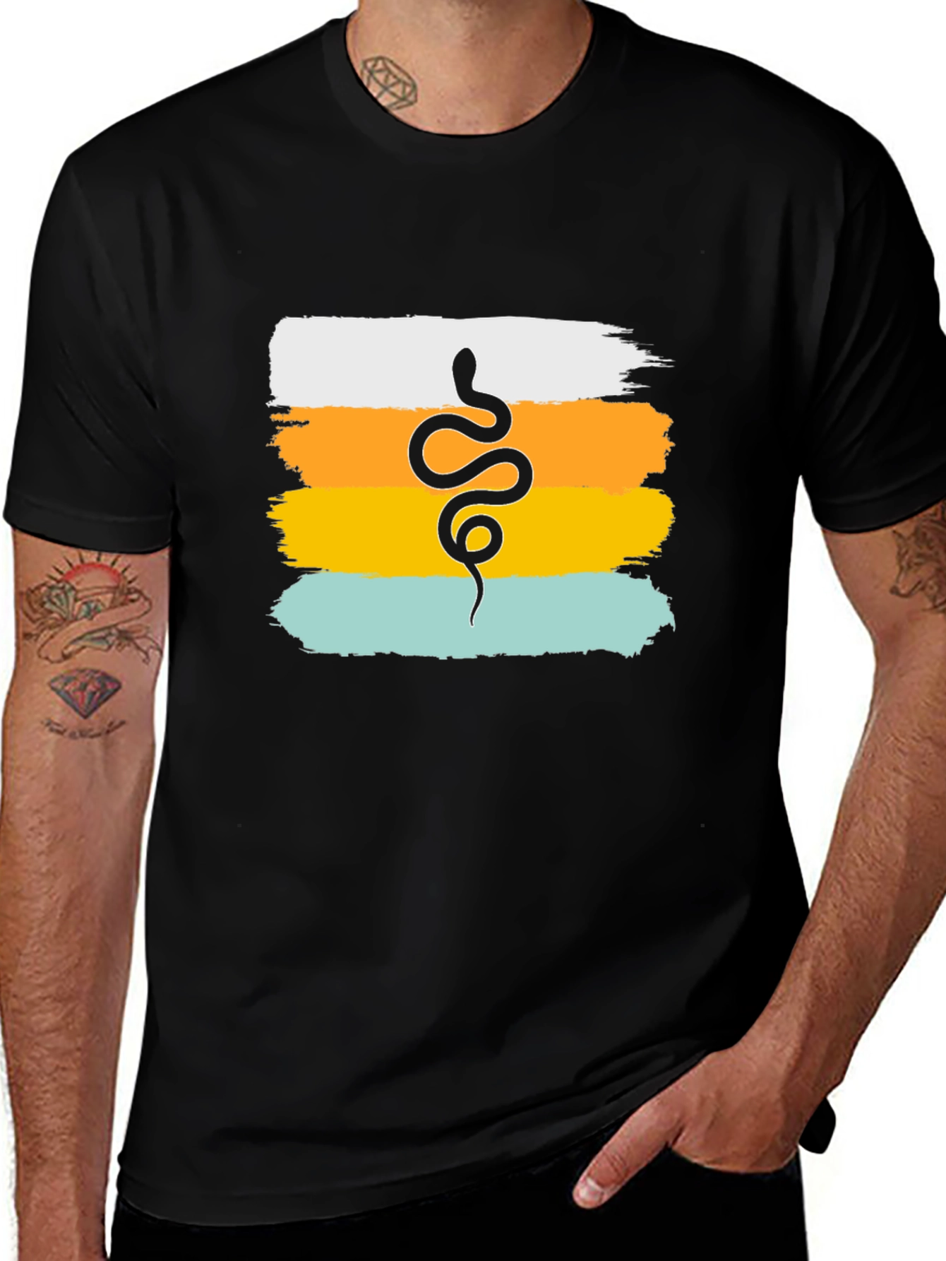 Snake Graphic Tee - Stylish Mens T-Shirt