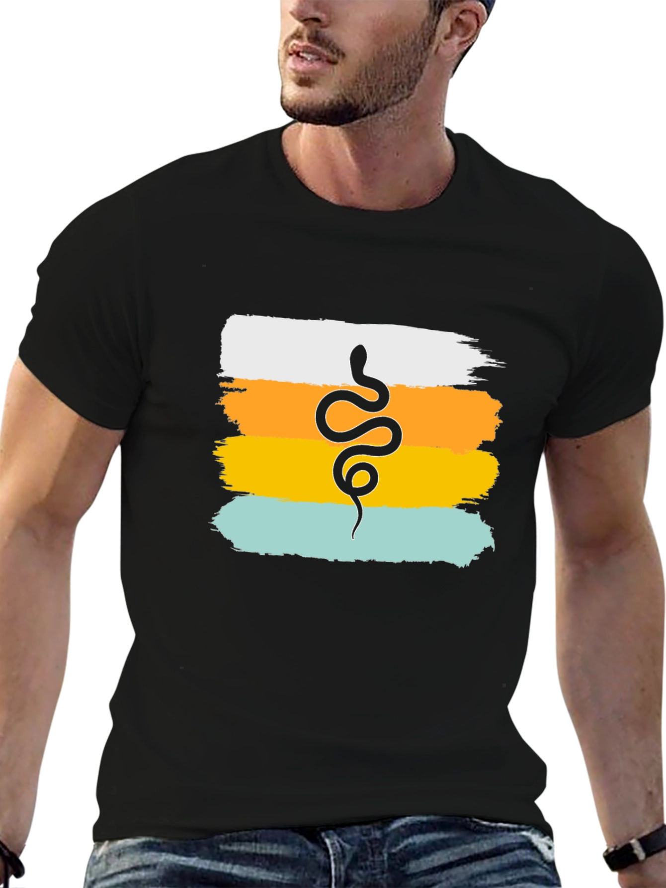 Snake Graphic Tee - Stylish Mens T-Shirt