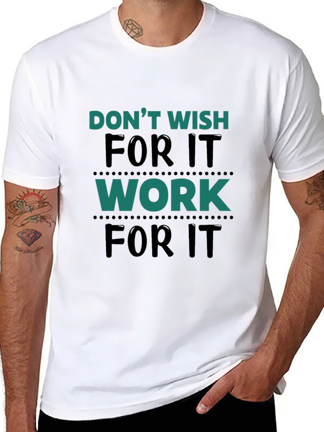 Motivational Work For It Black T-Shirt
