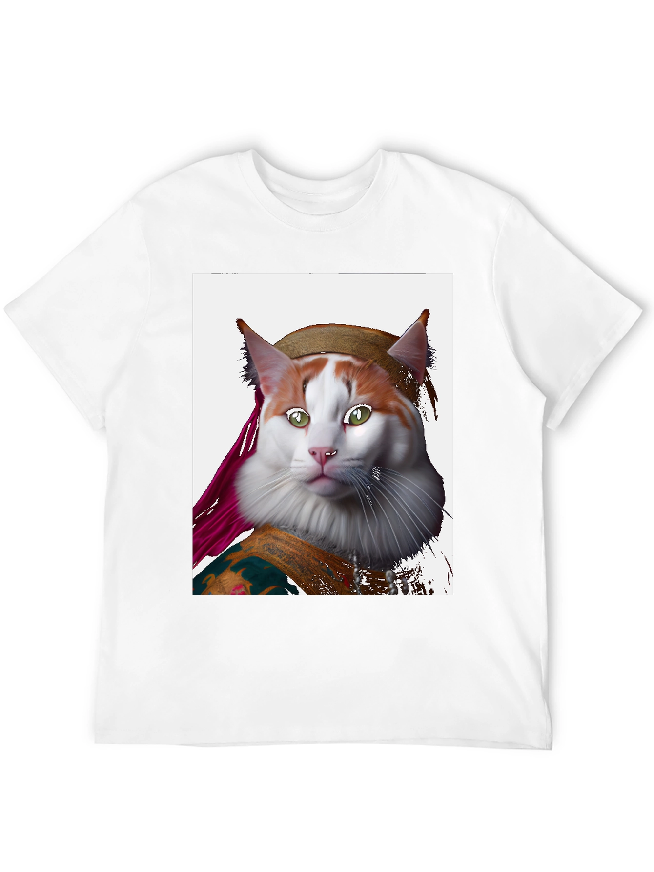 Mona Lisa Cat T-Shirt - Artful Feline Portrait