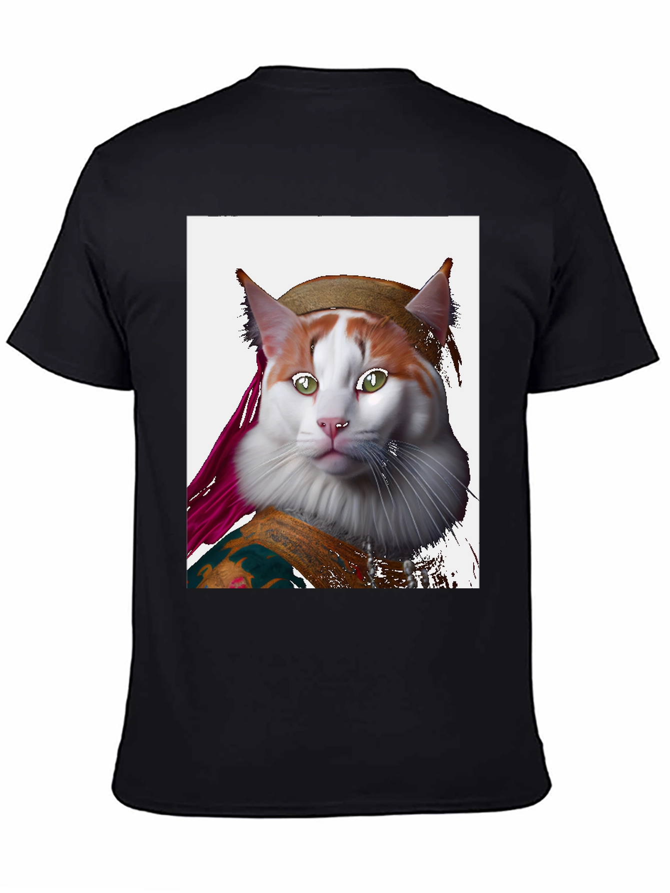 Mona Lisa Cat T-Shirt - Artful Feline Portrait