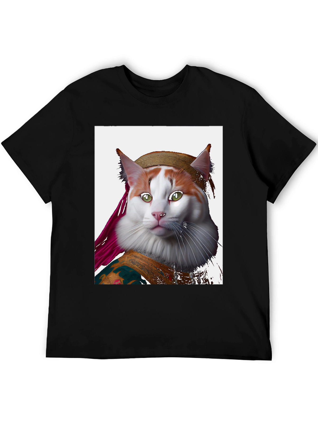 Mona Lisa Cat T-Shirt - Artful Feline Portrait