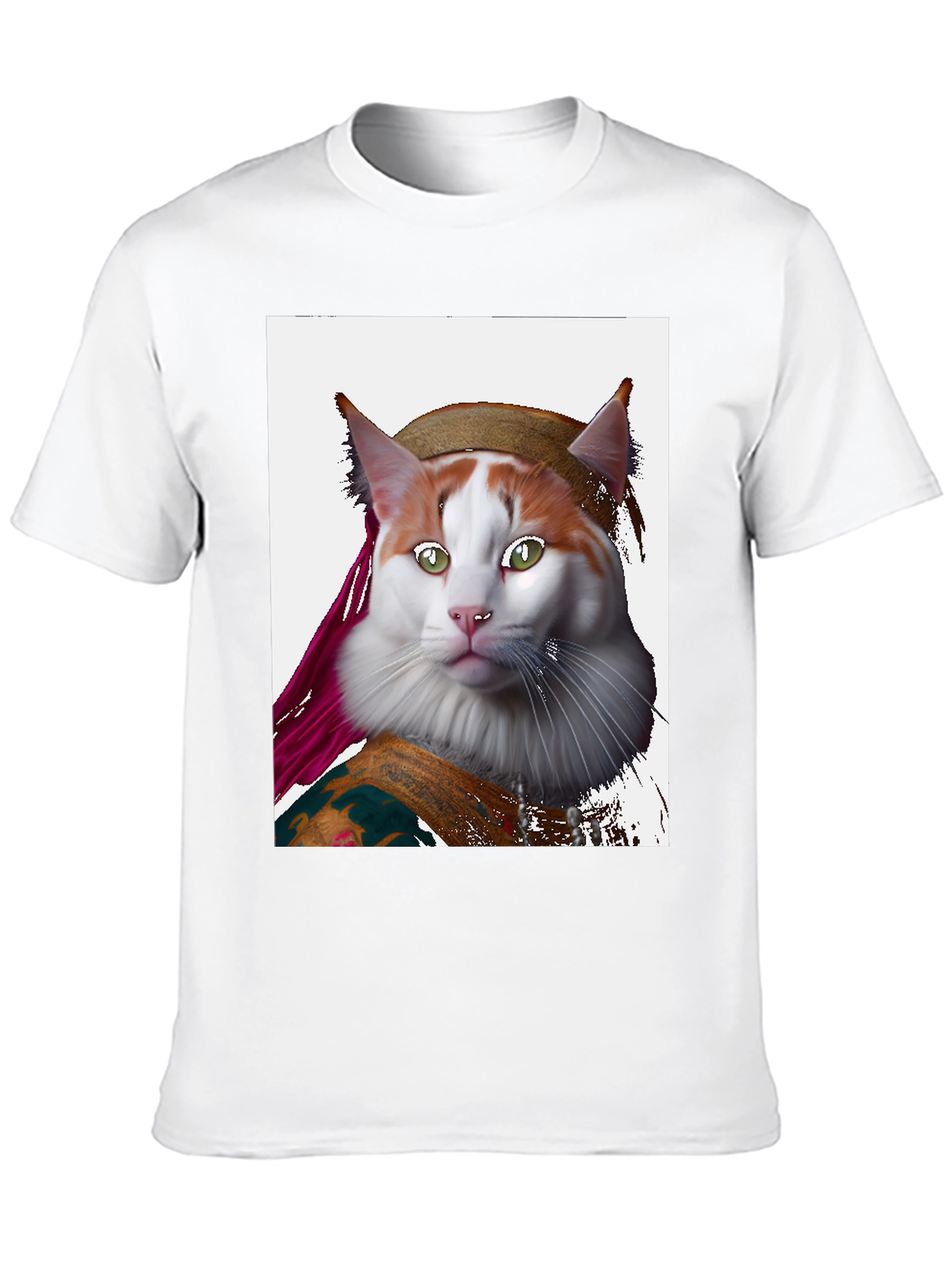 Mona Lisa Cat T-Shirt - Artful Feline Portrait