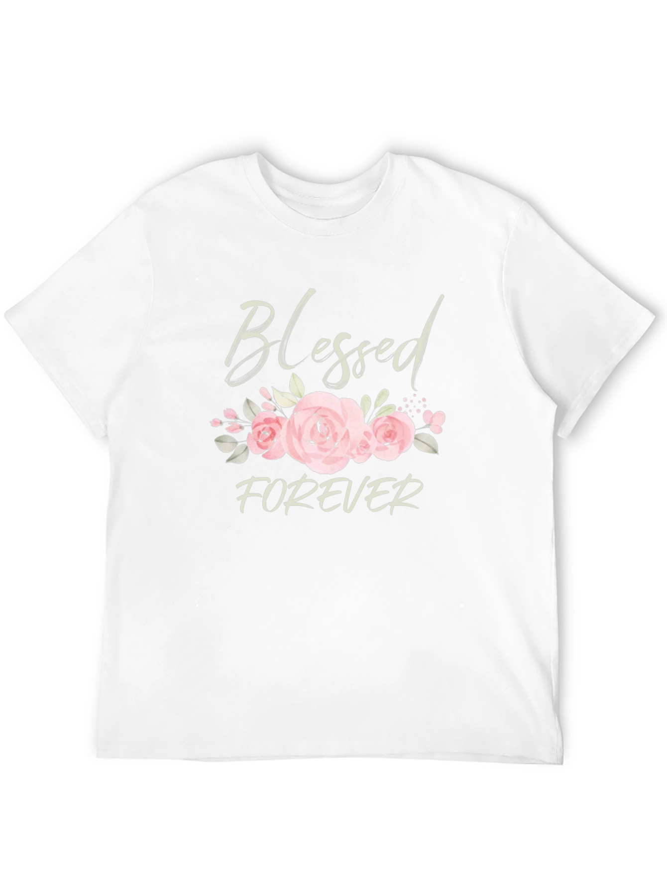 Blessed Forever Floral Graphic Tee - Black