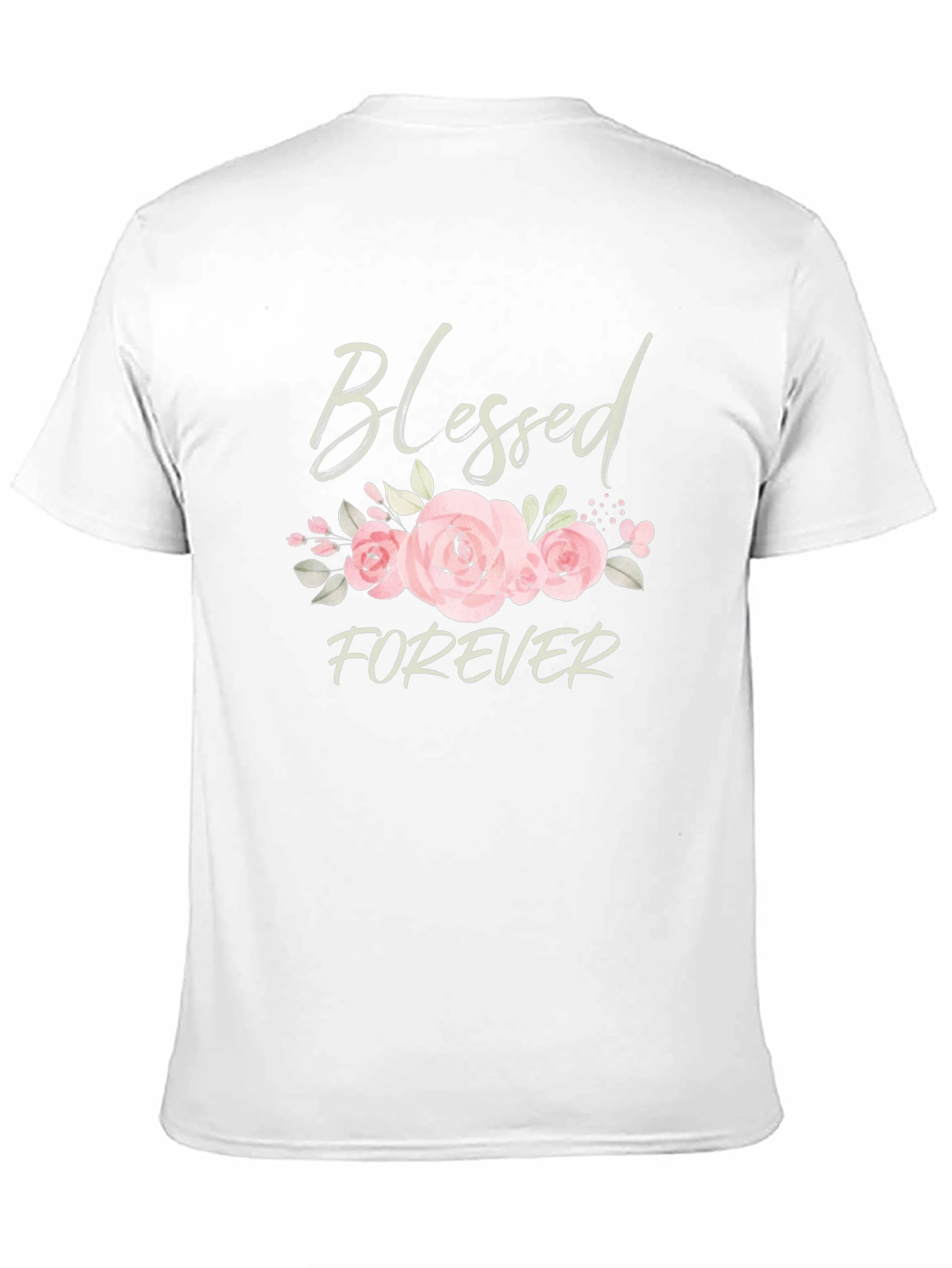 Blessed Forever Floral Graphic Tee - Black