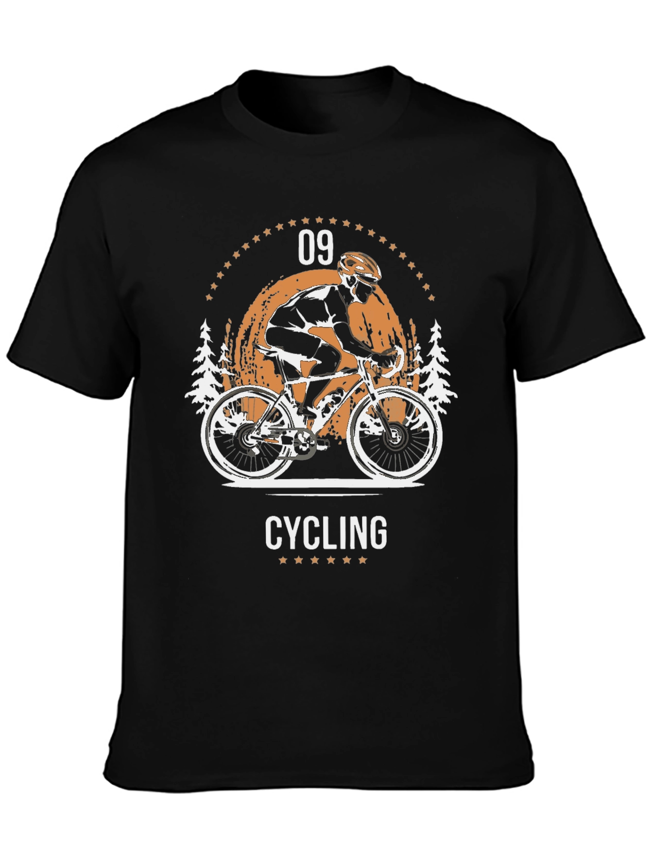 Cycling Graphic T-Shirt - Black Cotton Tee