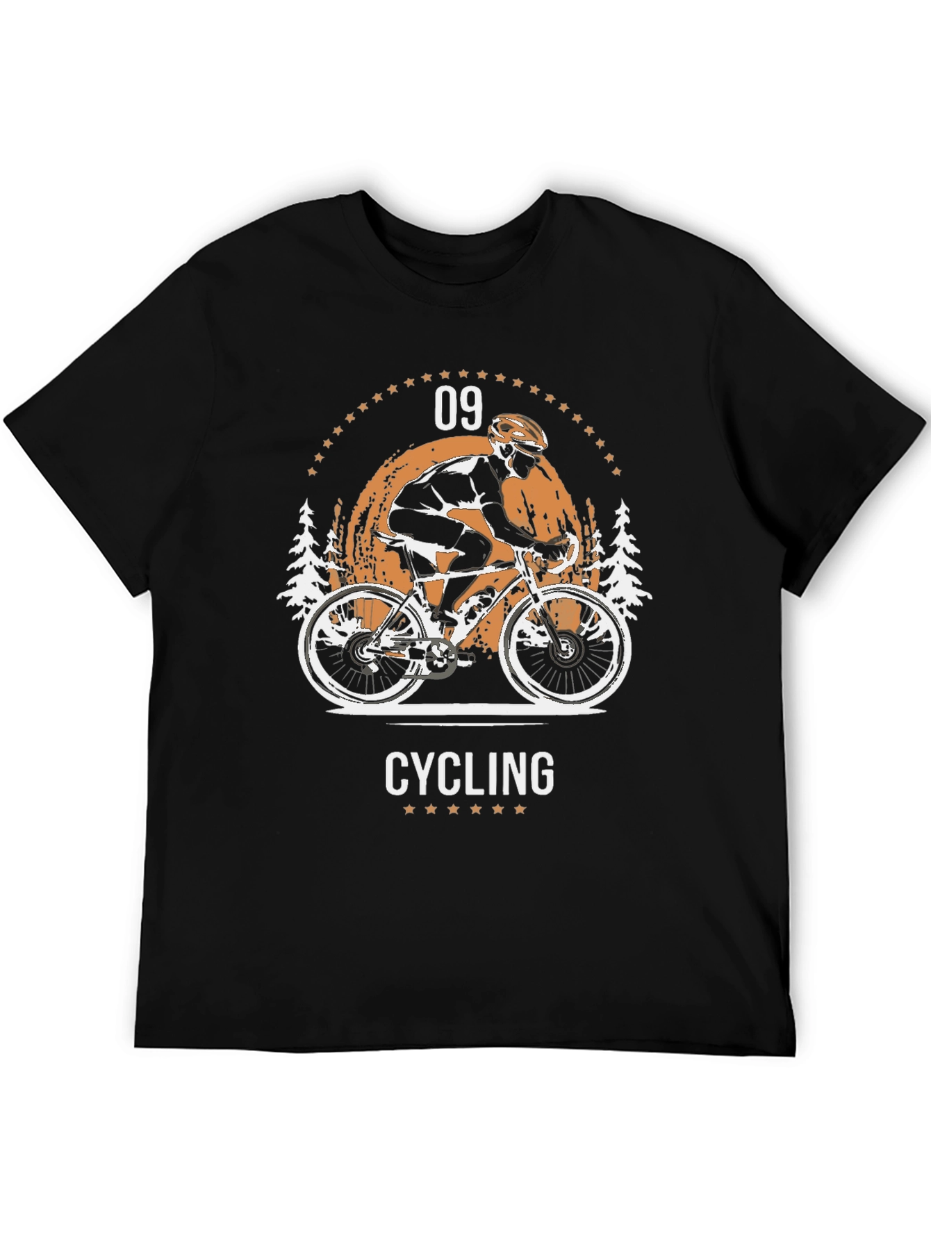 Cycling Graphic T-Shirt - Black Cotton Tee