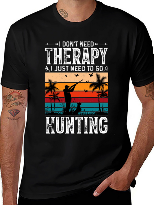 Hunting Therapy T-Shirt - Graphic Tee for Outdoor Lovers