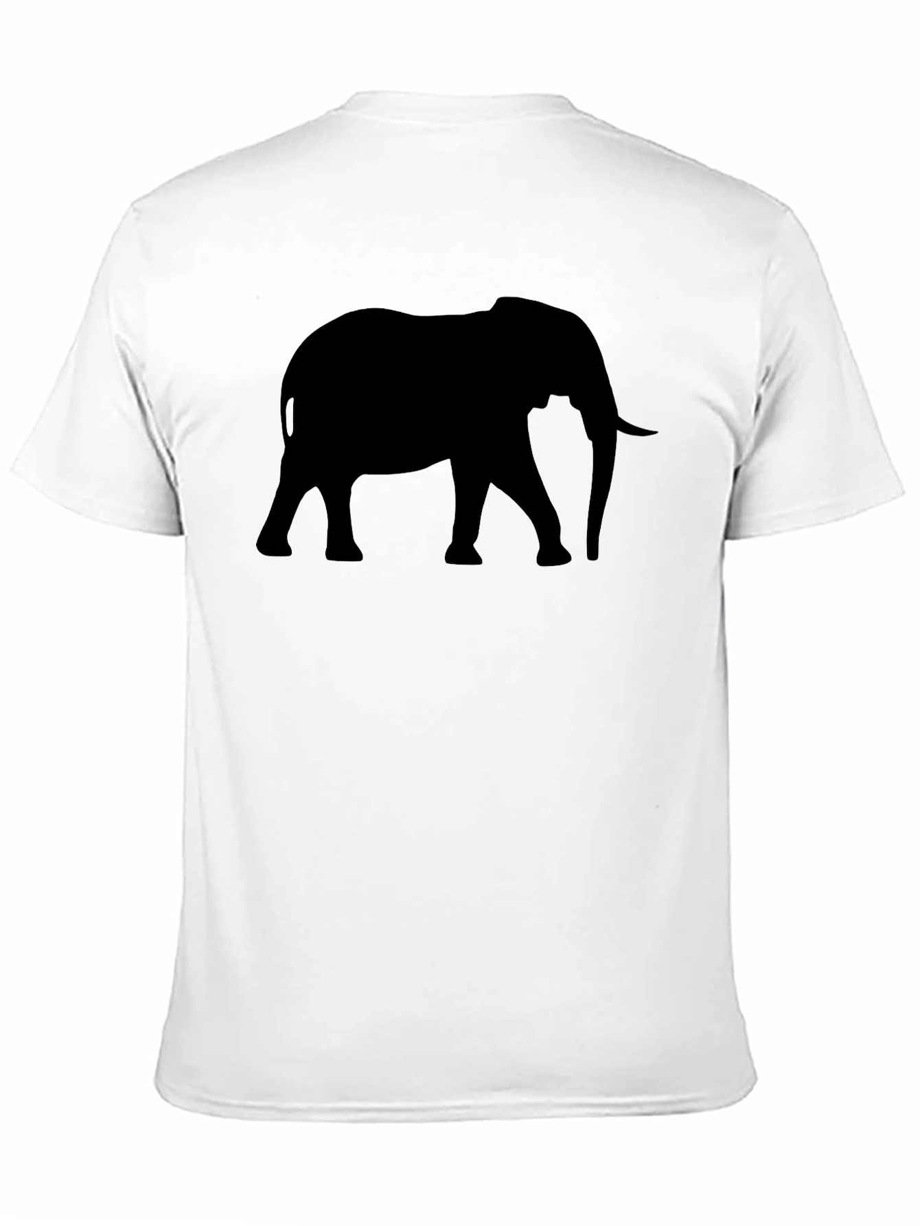 Elephant Silhouette Graphic Tee - Mens Black T-Shirt