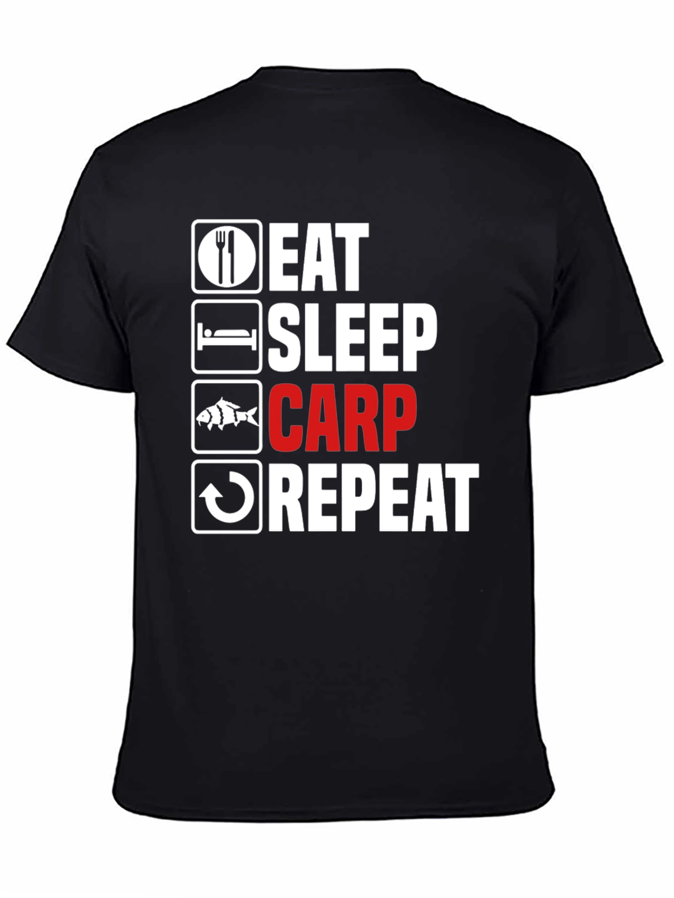 Eat Sleep Carp Repeat - Funny Fishing T-Shirt