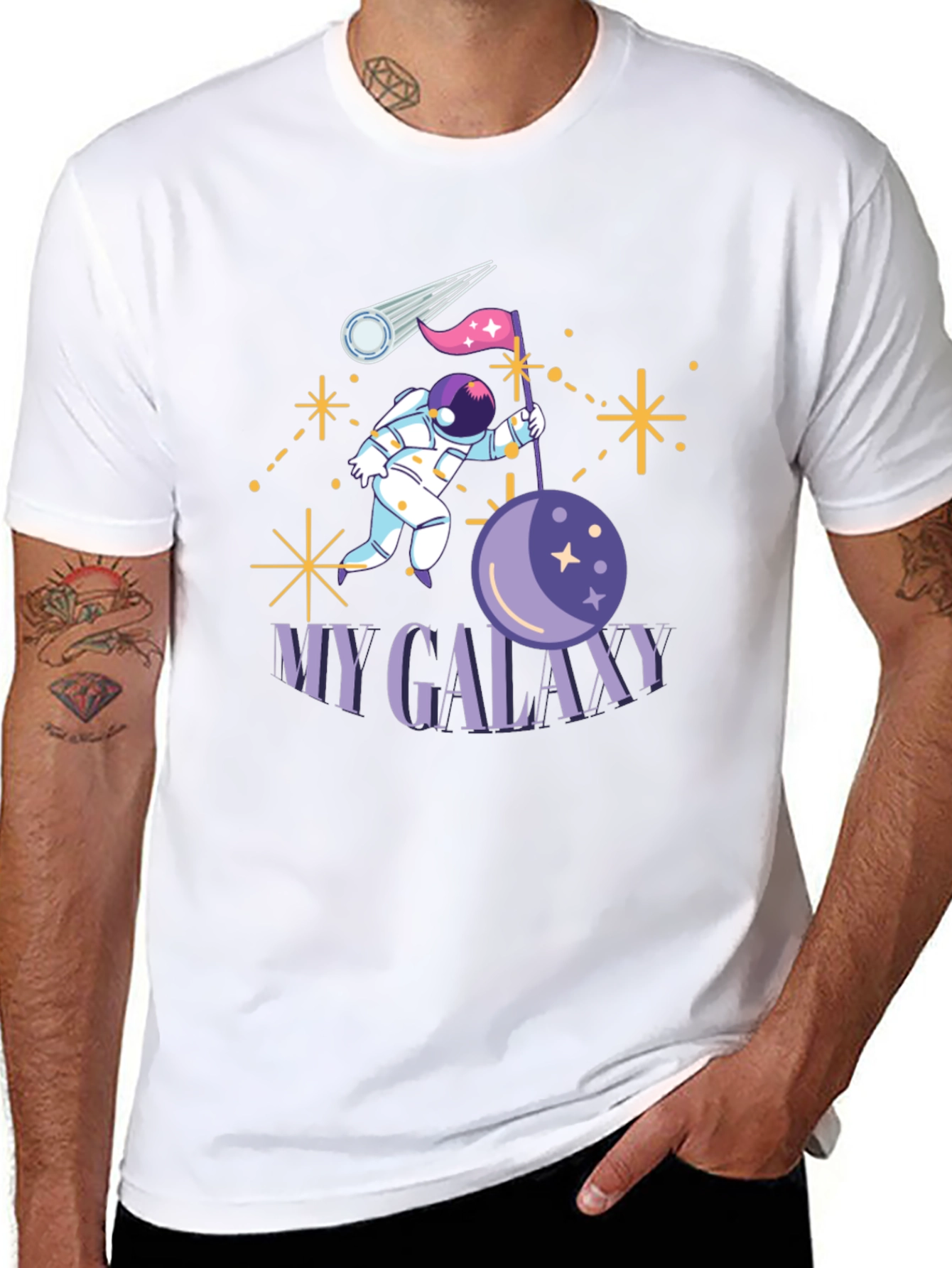 My Galaxy Black Graphic T-Shirt