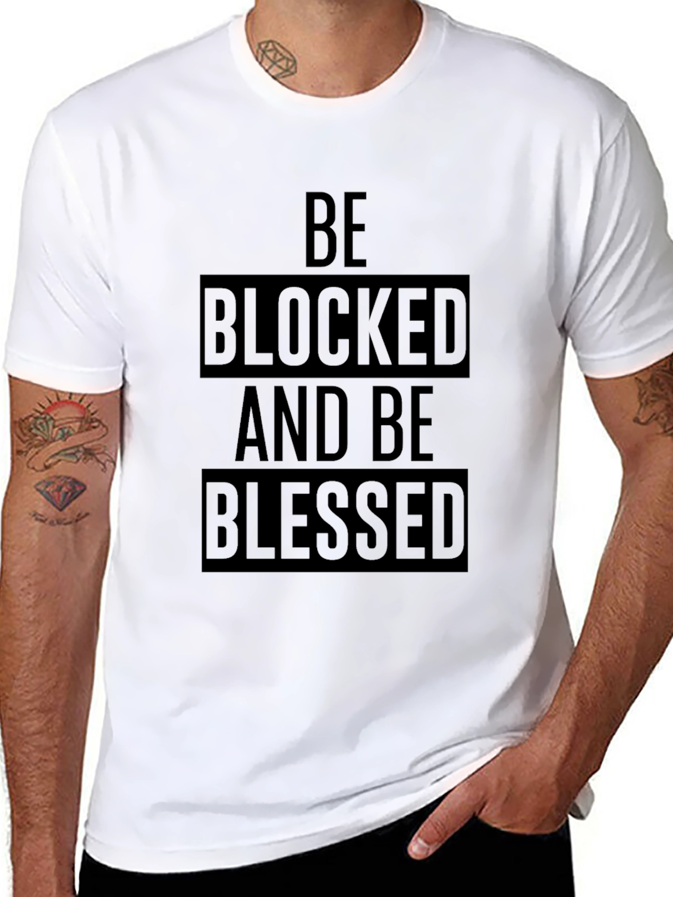 Be Blocked and Be Blessed Black T-Shirt